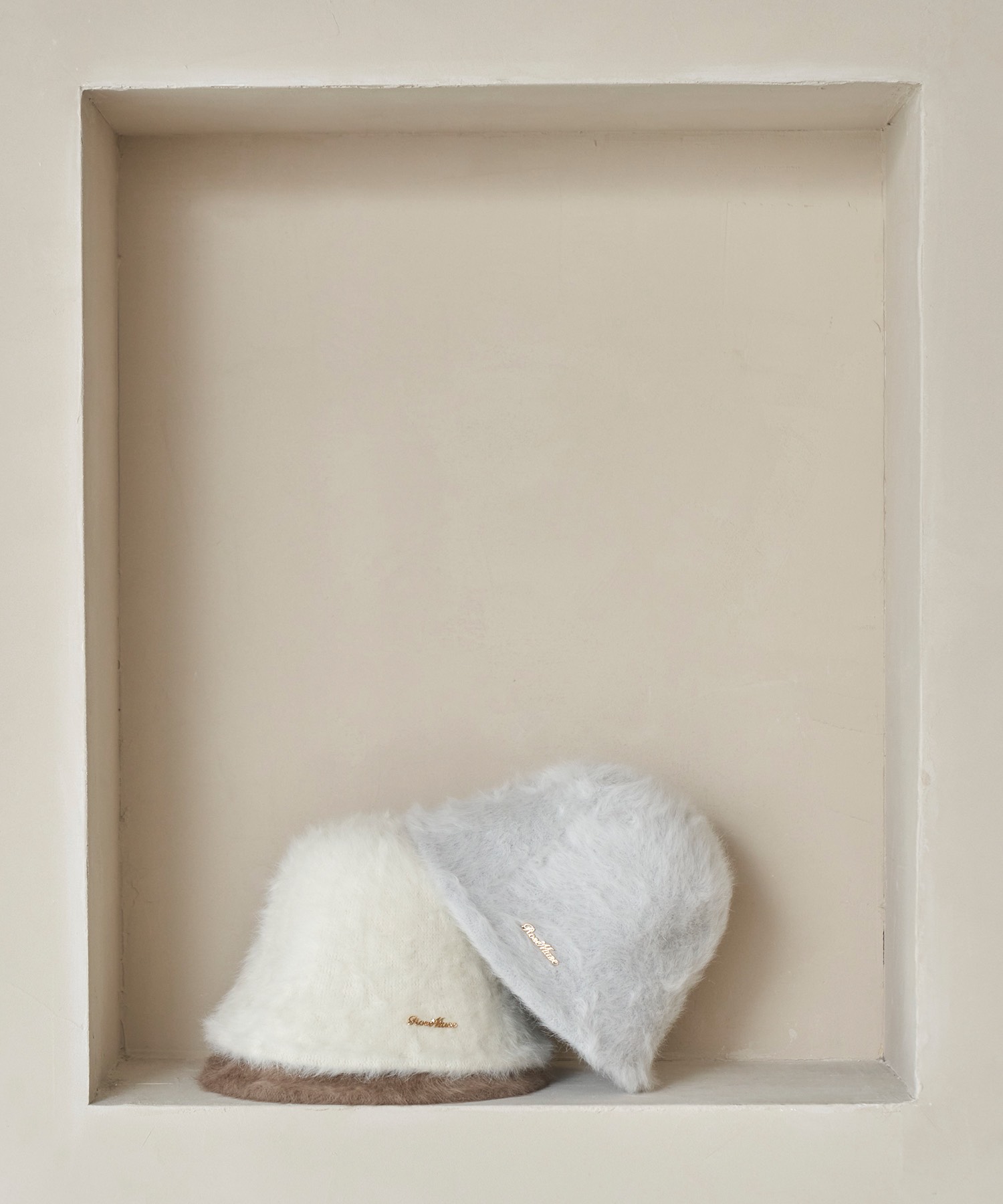 charm fur bucket hat【greige】