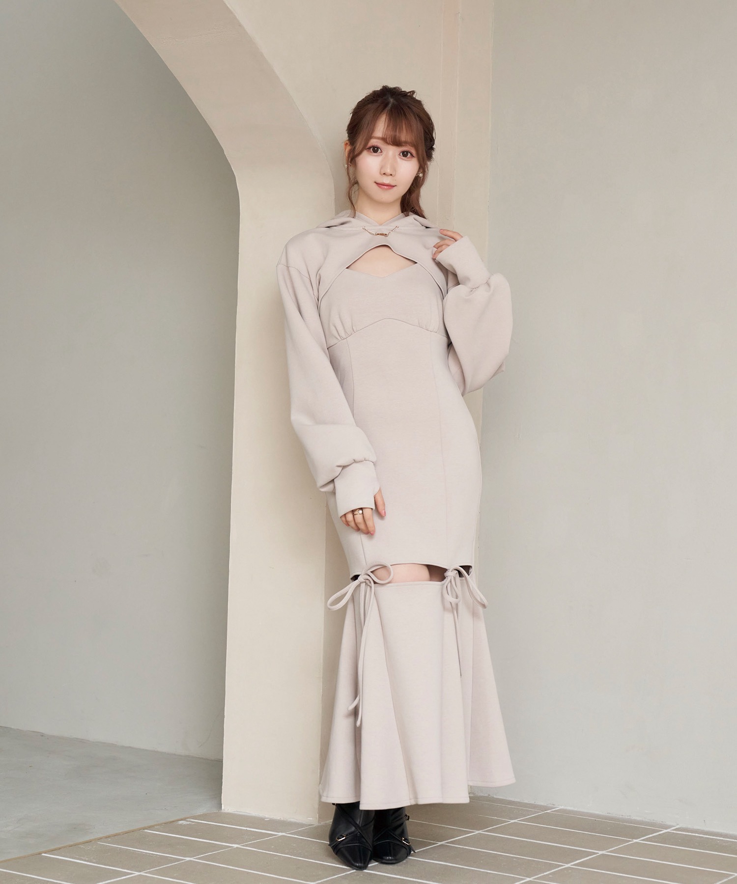 rose muse feathery knit onepiece-