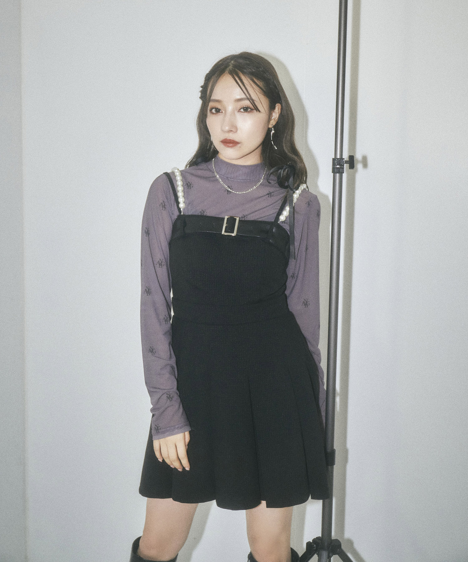 ベルトキャミミニワンピ