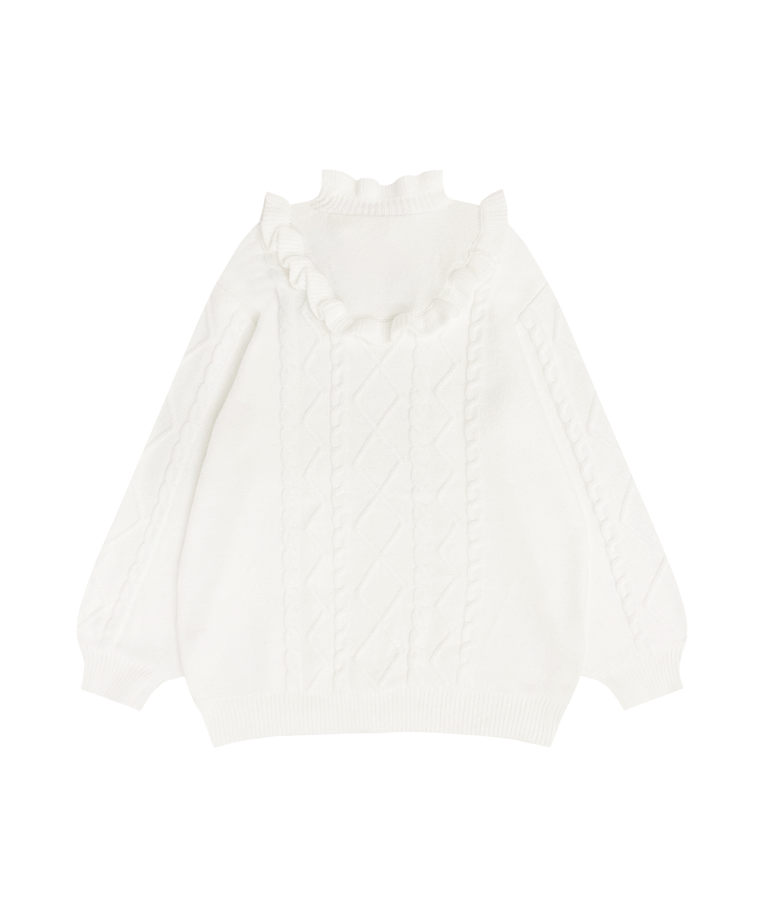 ラウンドフリルニットワンピース