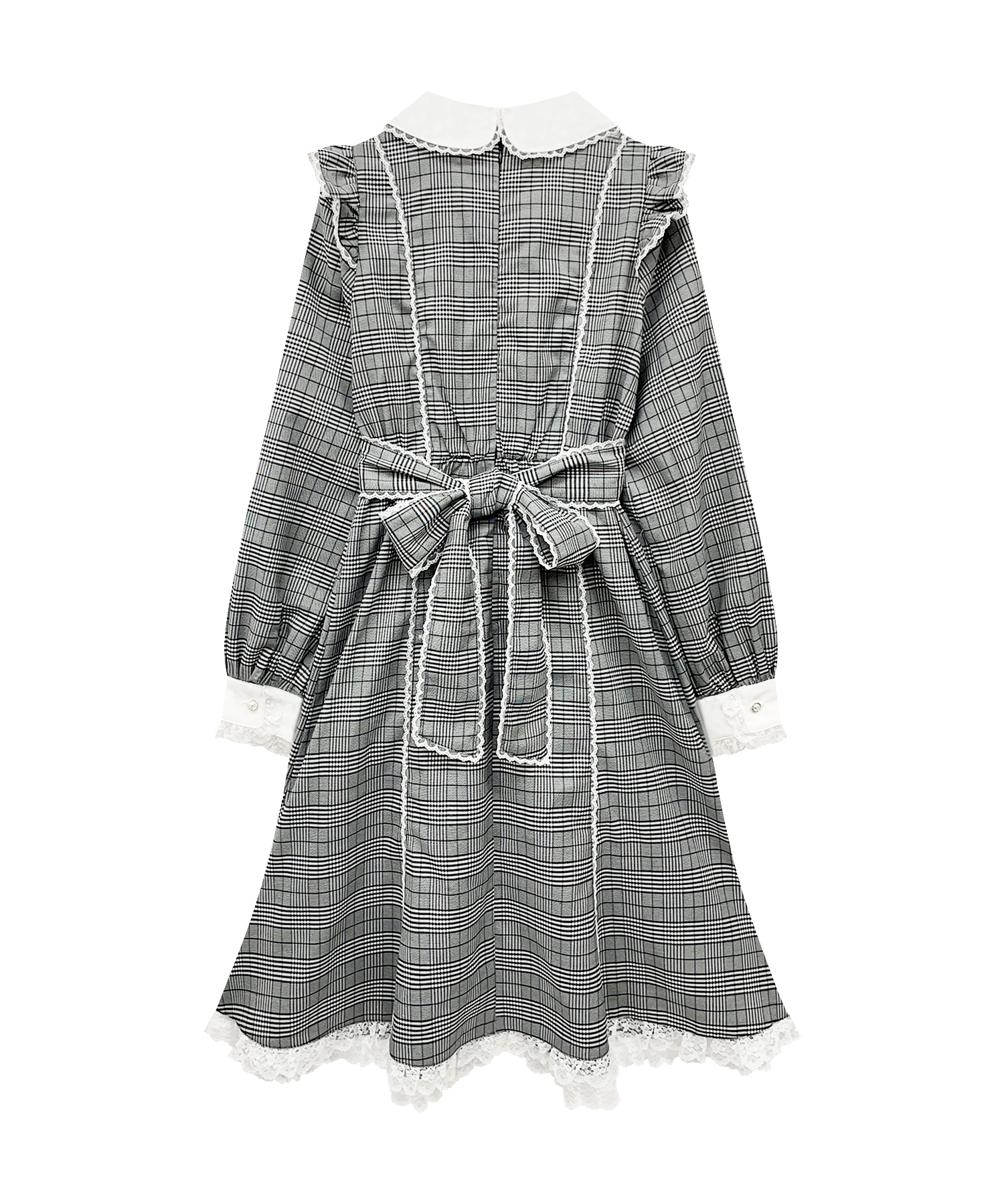 再入荷❤️人気✨マーメイドドッキングワンピース　M レース　切り替え　レディース バックレースアップパイピングビックカラーフラワープリント