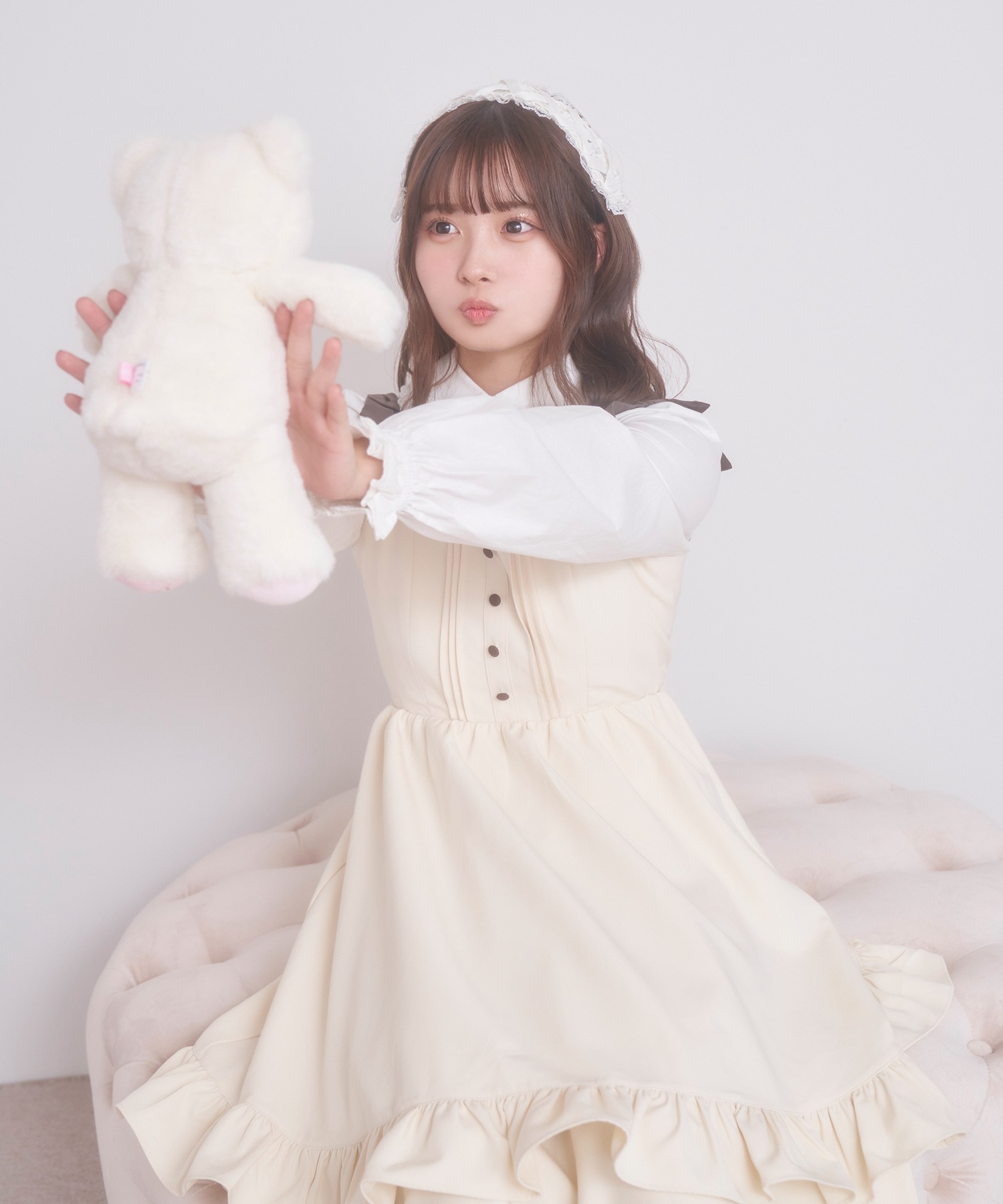【セット】bodyline ロリィタ リボンフリルジャンスカ＆うさ耳ブラウス ふりふりレースのうさみみブラウス | BODYLINE & LunaBelle