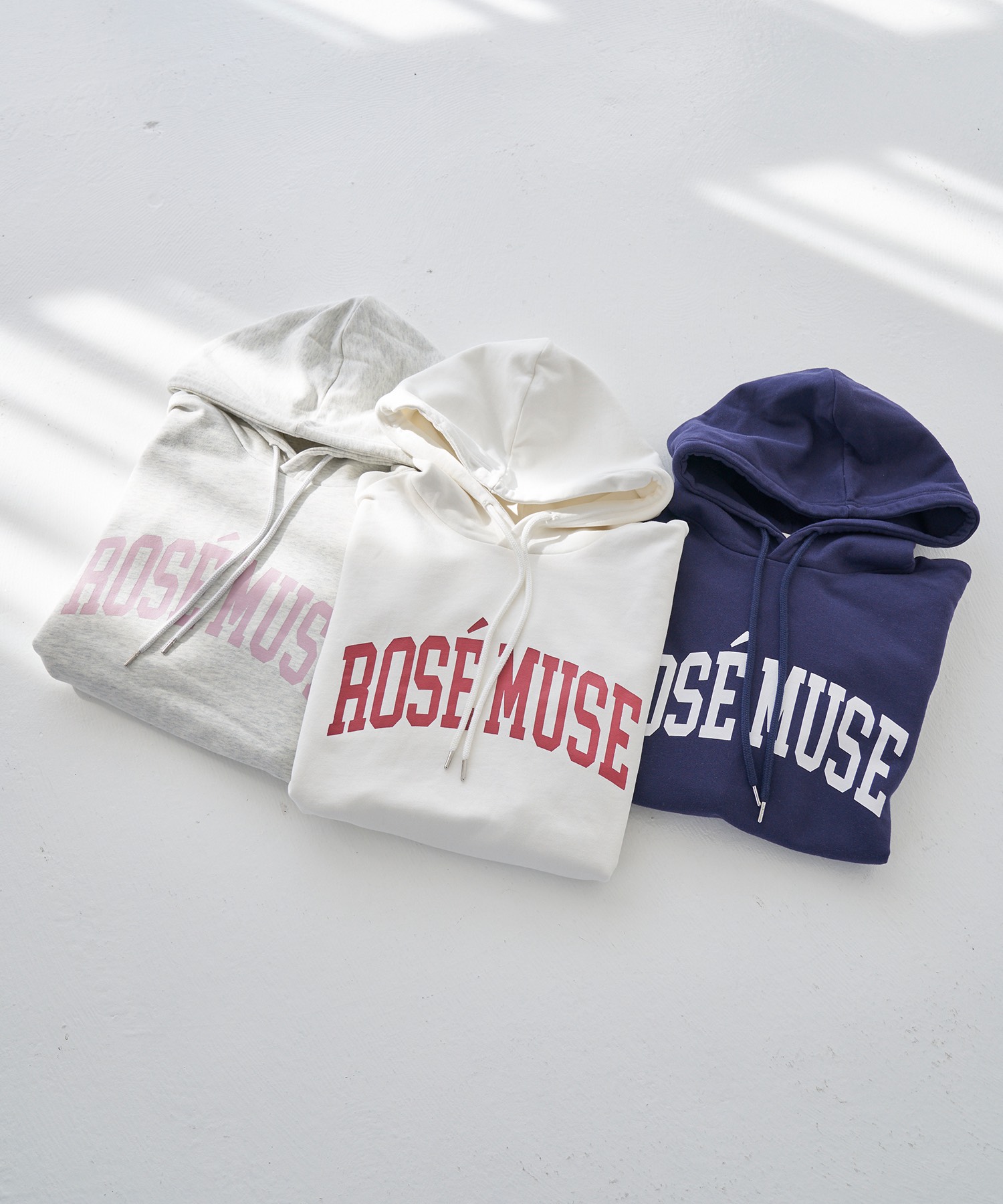 ROSE MUSE college hoodie【oatmeal】