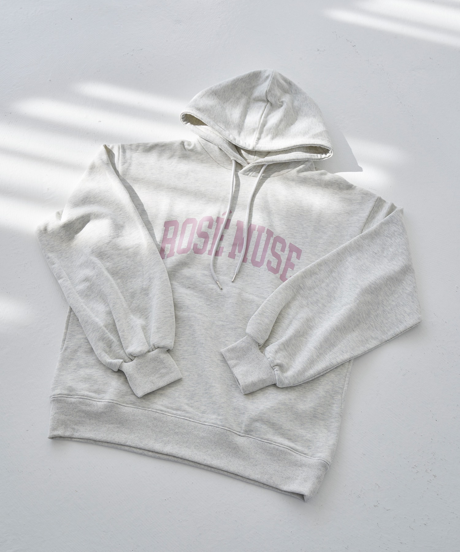 ROSE MUSE college hoodie【oatmeal】