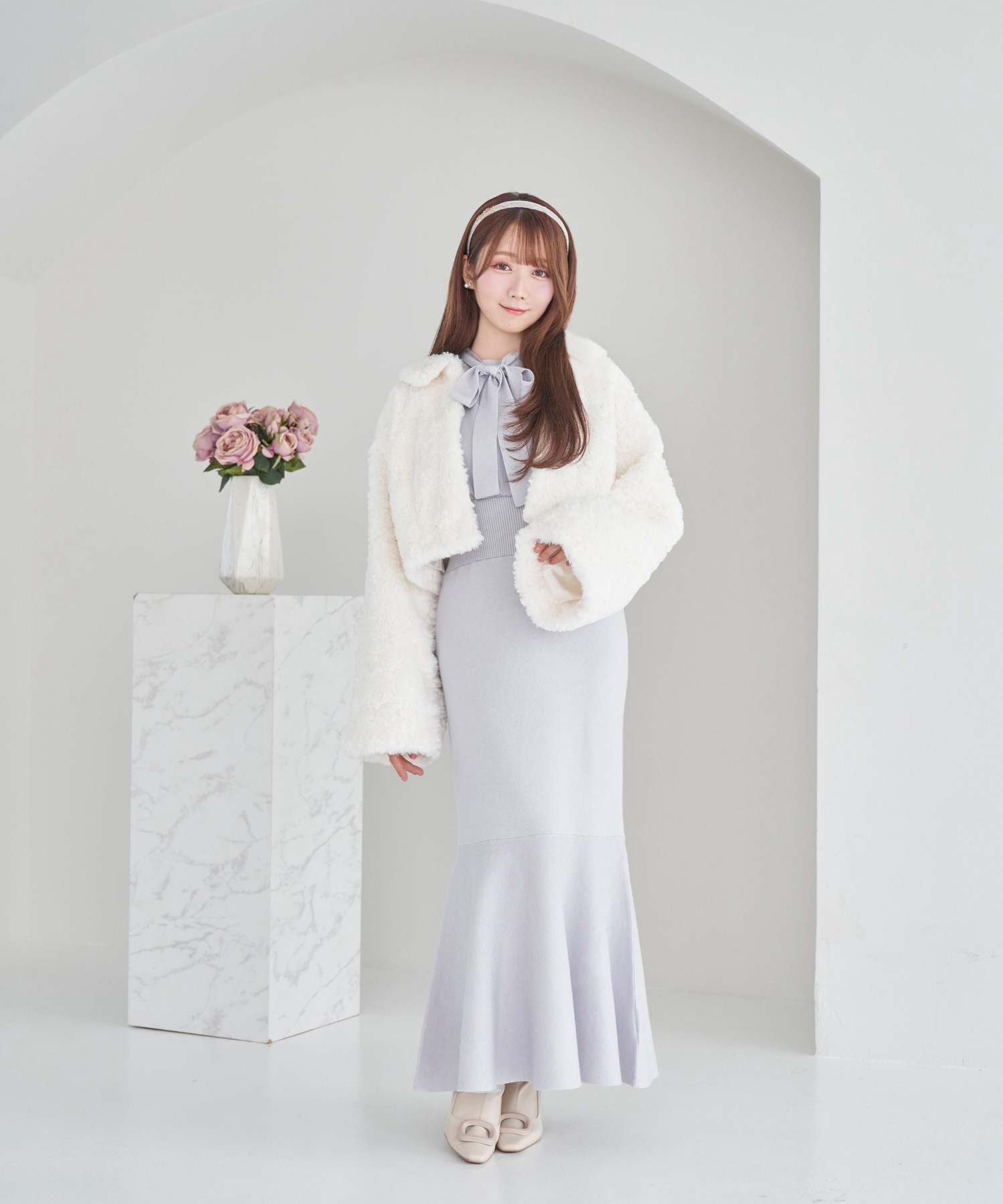 受注予約：fullfy faux fur short coat【white】 – BUNNY APARTMENT