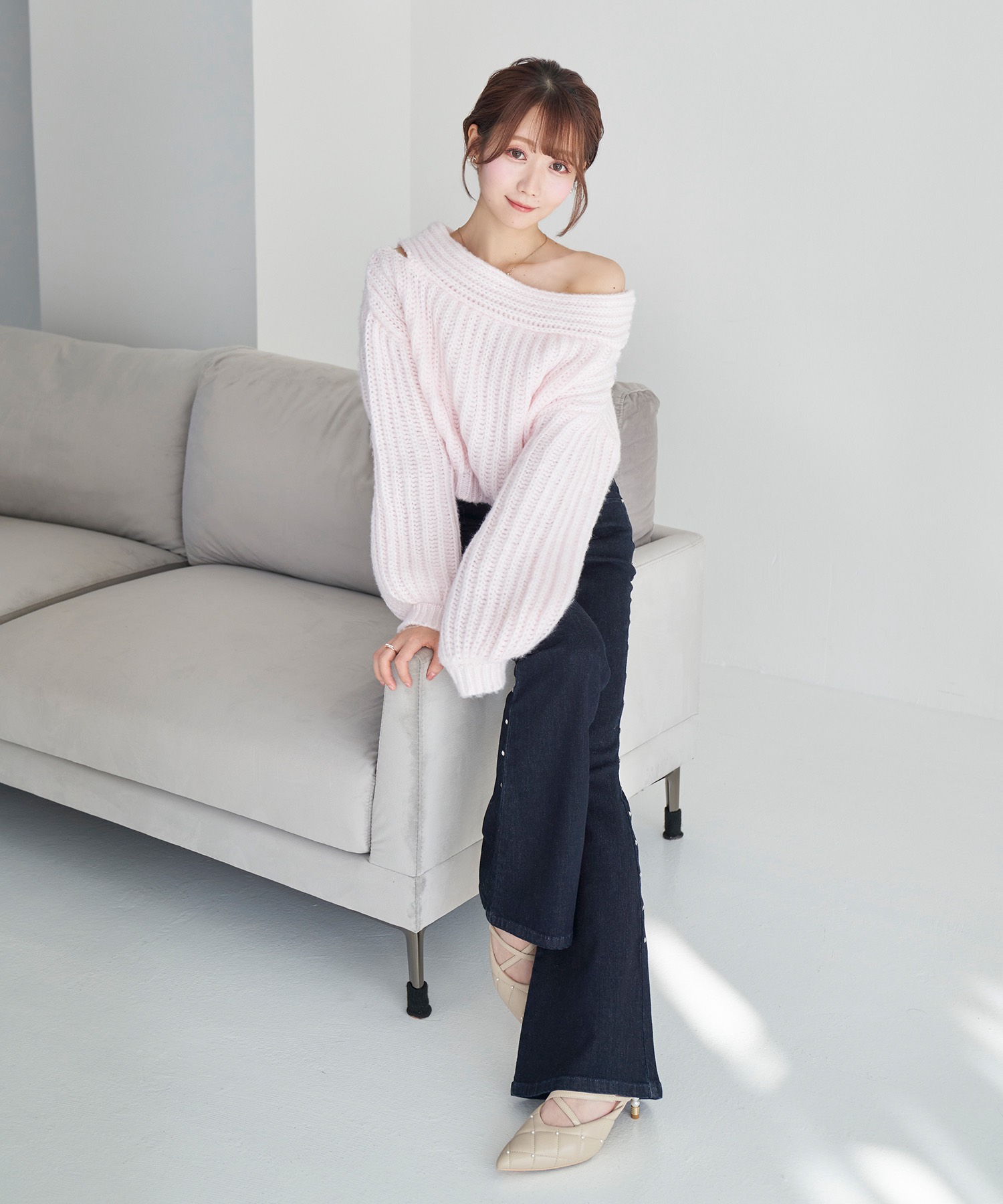 open o/s fluffy knit【pink】 – BUNNY APARTMENT