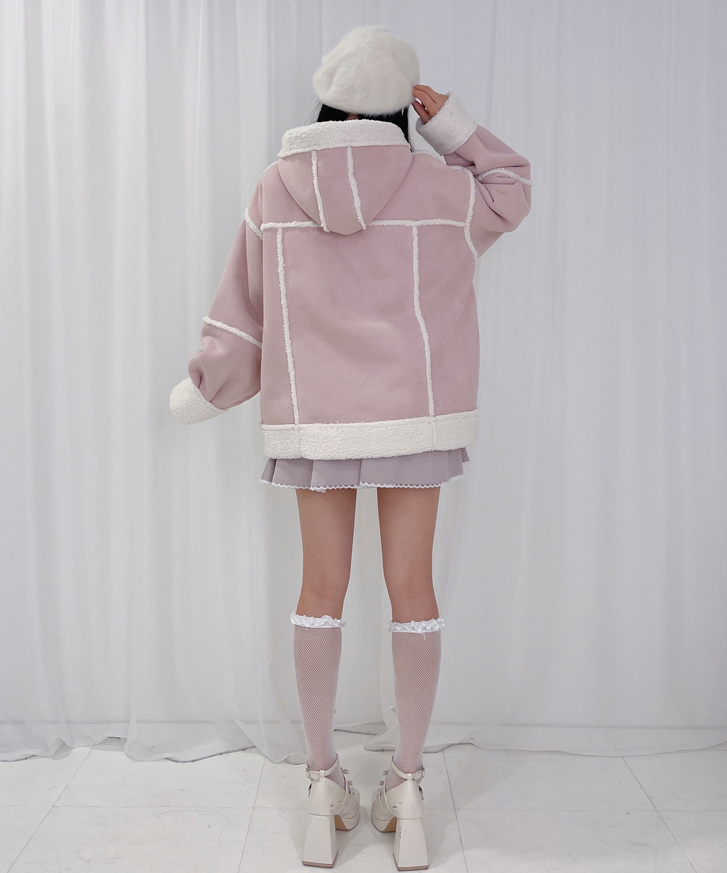 リボンビットフェイクムートンコート – BUNNY APARTMENT