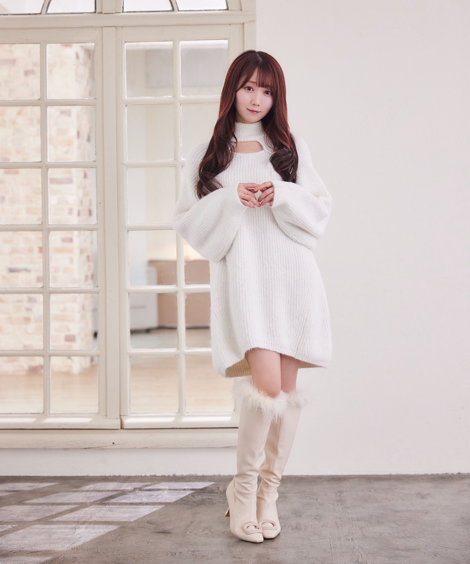 knit docking mermaid dress【white】 – BUNNY APARTMENT
