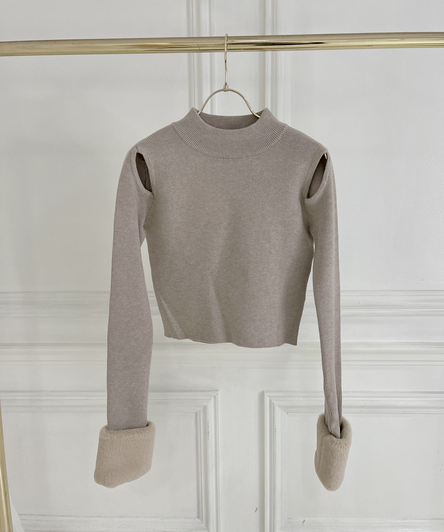 fur point knit set up