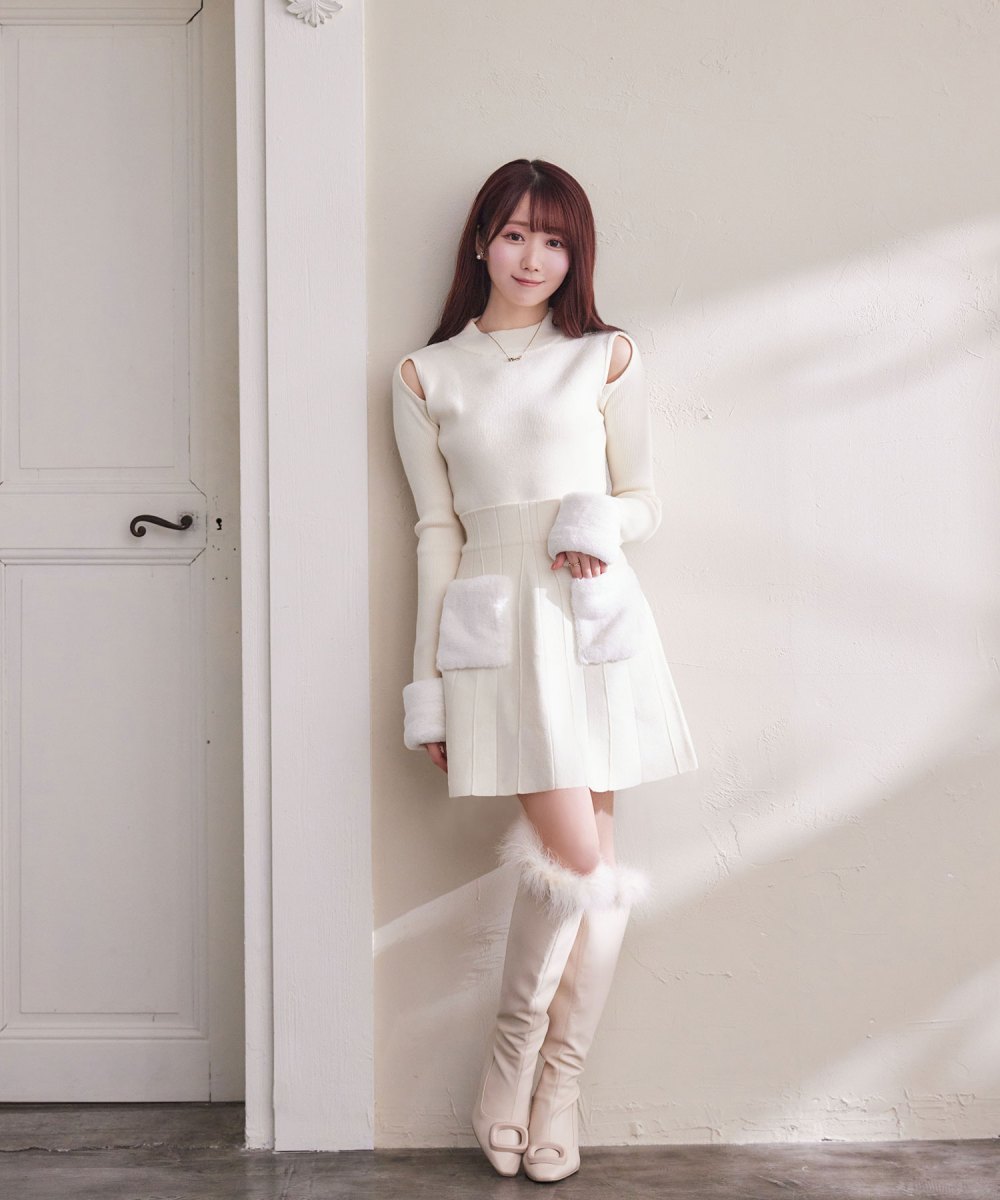 fur point knit set up