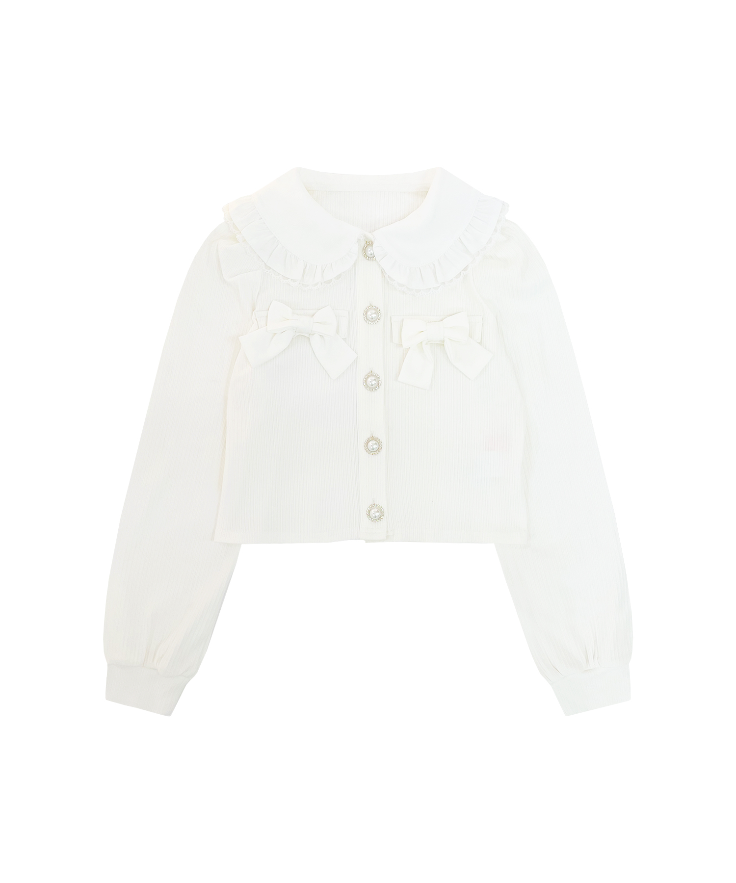 丸衿ニットソートップス