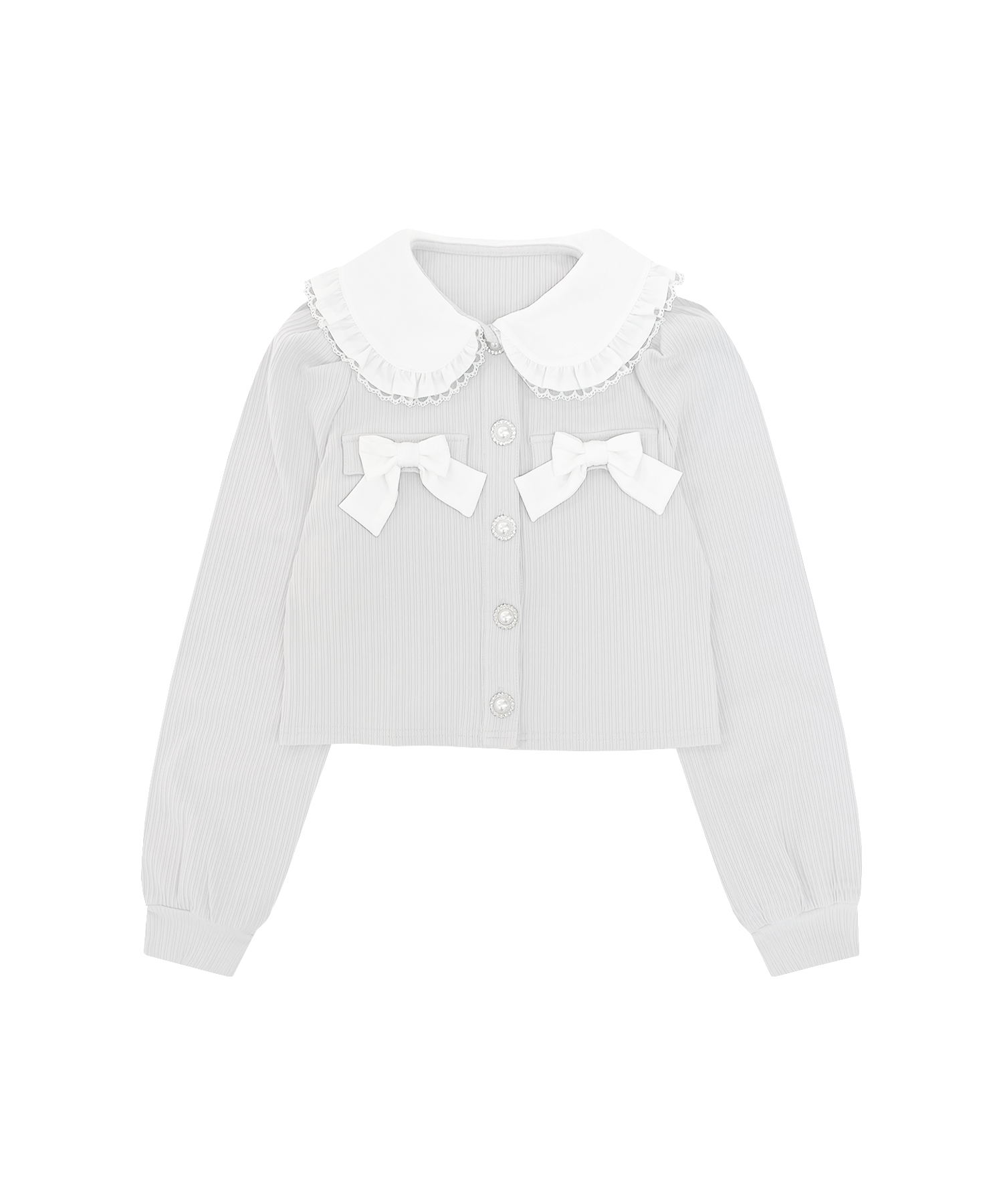 丸衿ニットソートップス