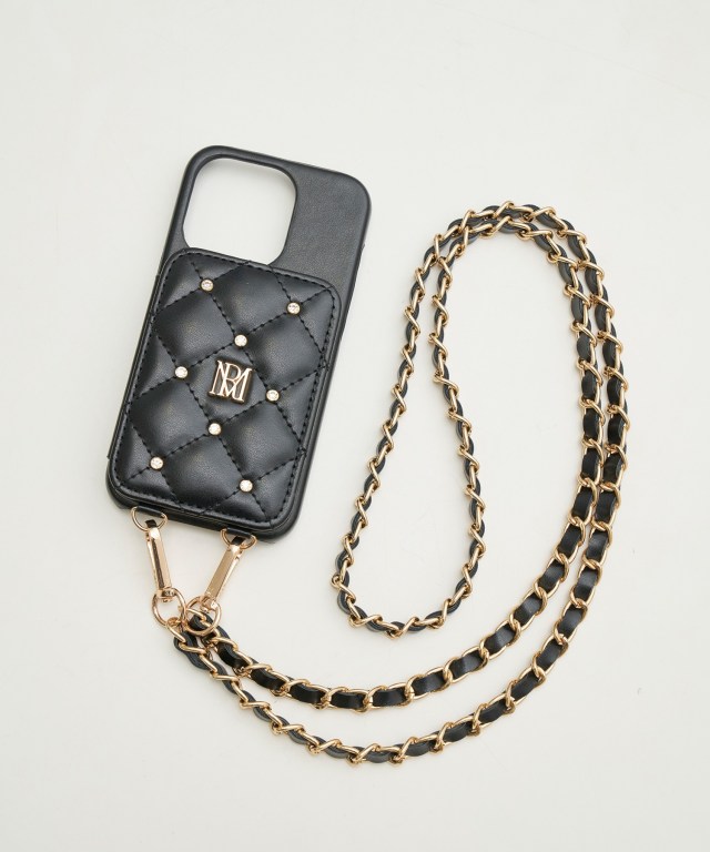 quilting iPhone case【black】 BUNNY APARTMENT