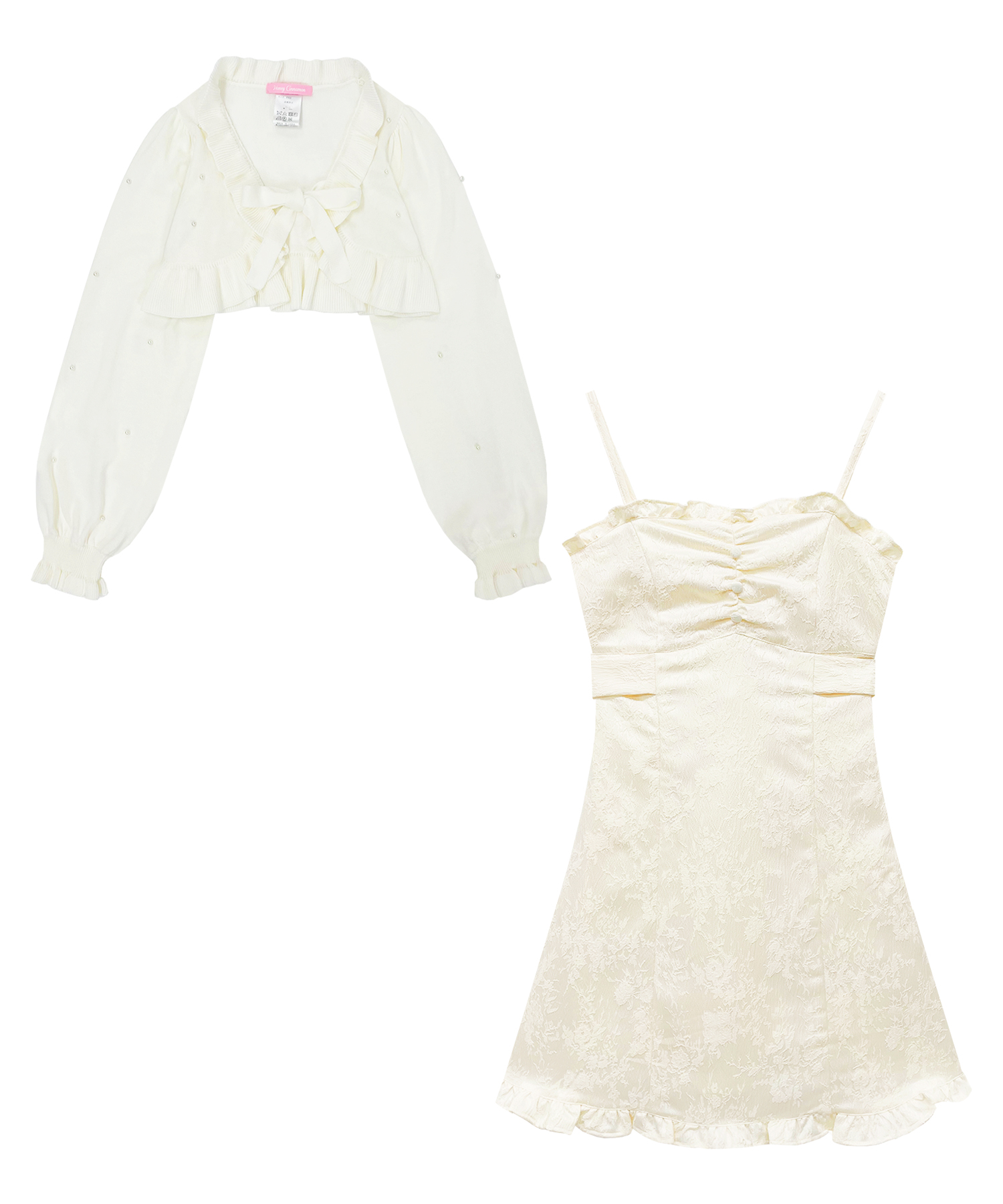 パールボレロキャミワンピセット