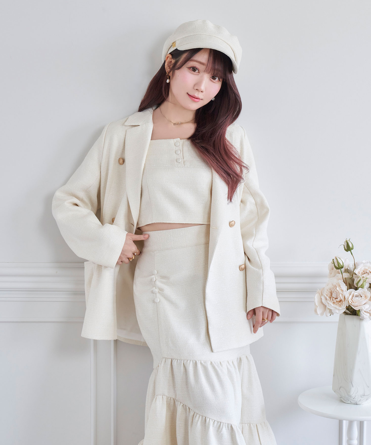 tailored charm coat【white】 – BUNNY APARTMENT
