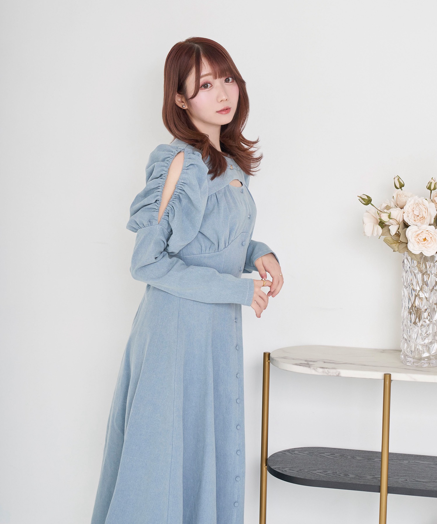 denim logo charm dress – BUNNY APARTMENT