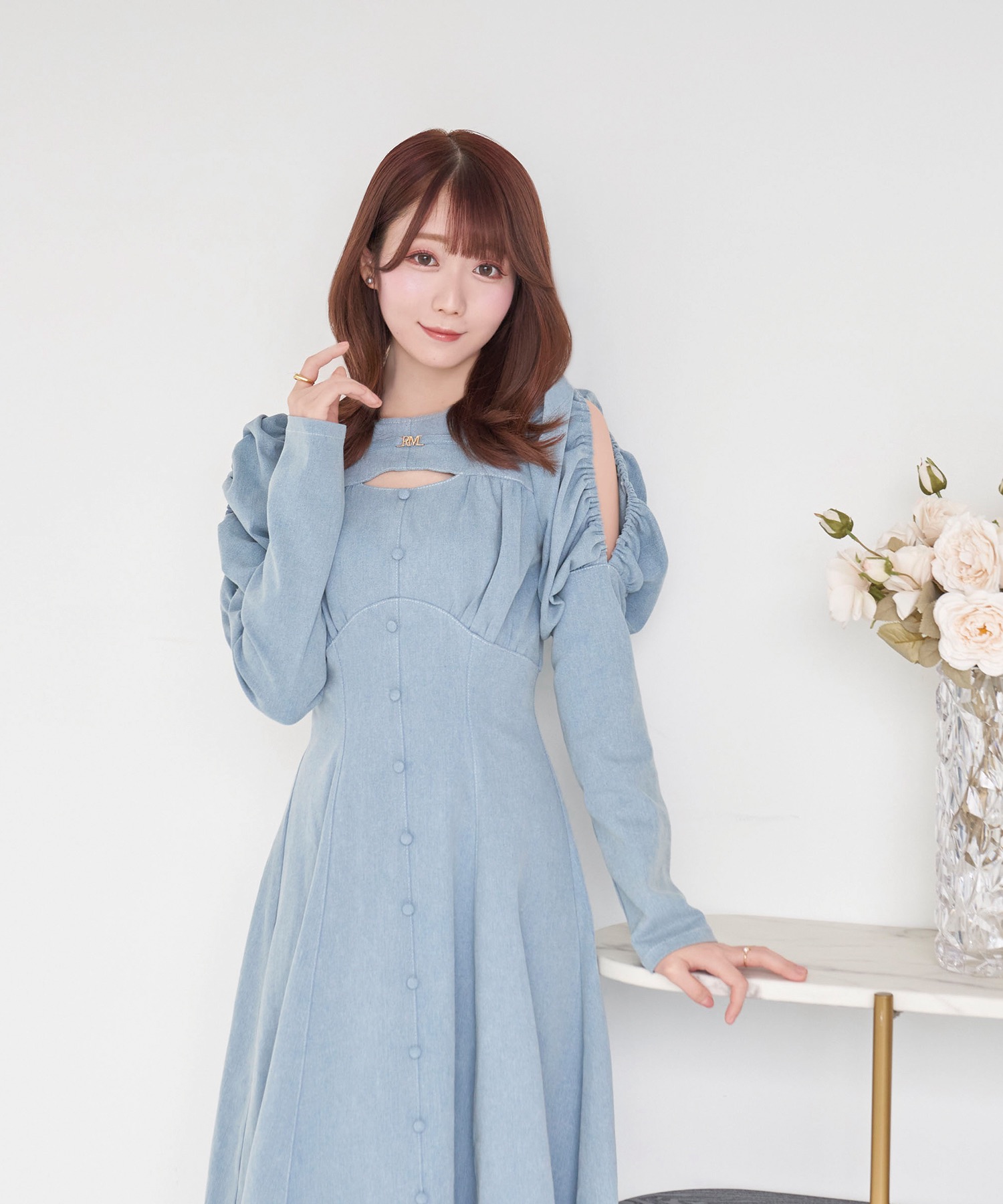 denim logo charm dress – BUNNY APARTMENT