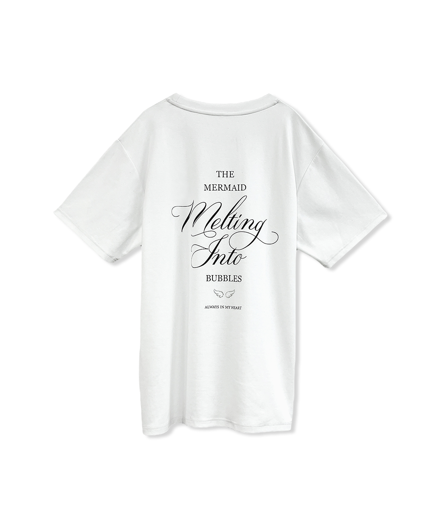 UNISEX BACK LOGO T / WHITE