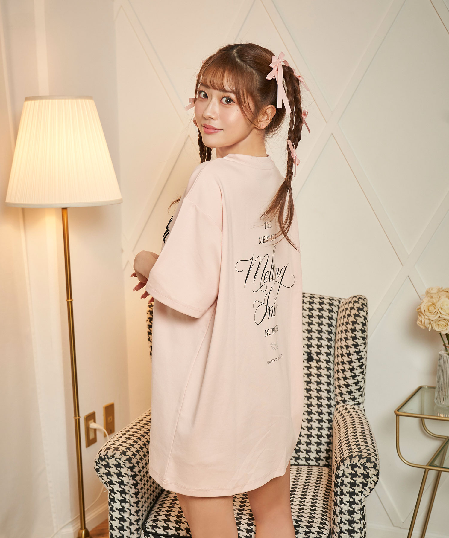 UNISEX BACK LOGO T / PINK