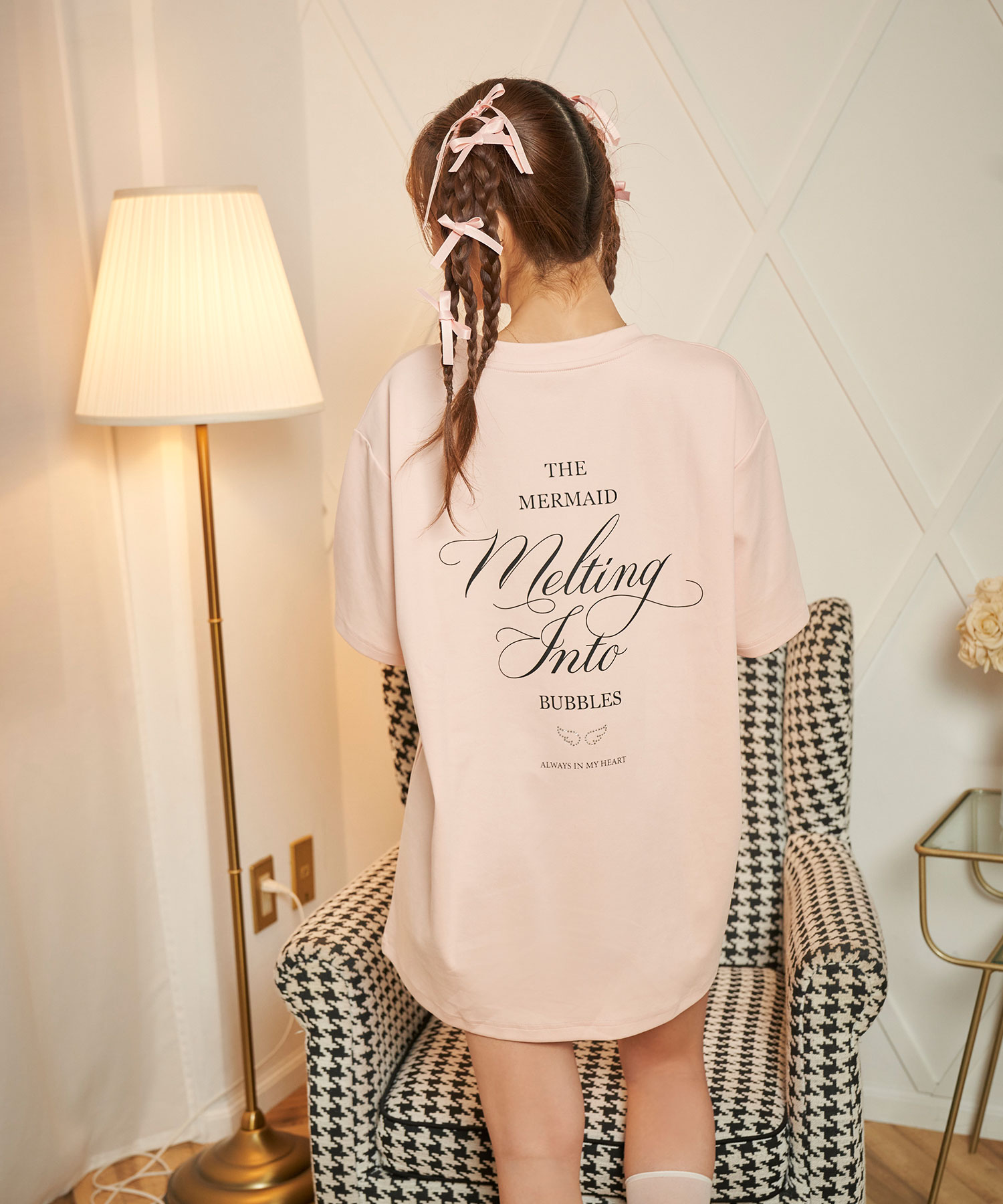 UNISEX BACK LOGO T / PINK