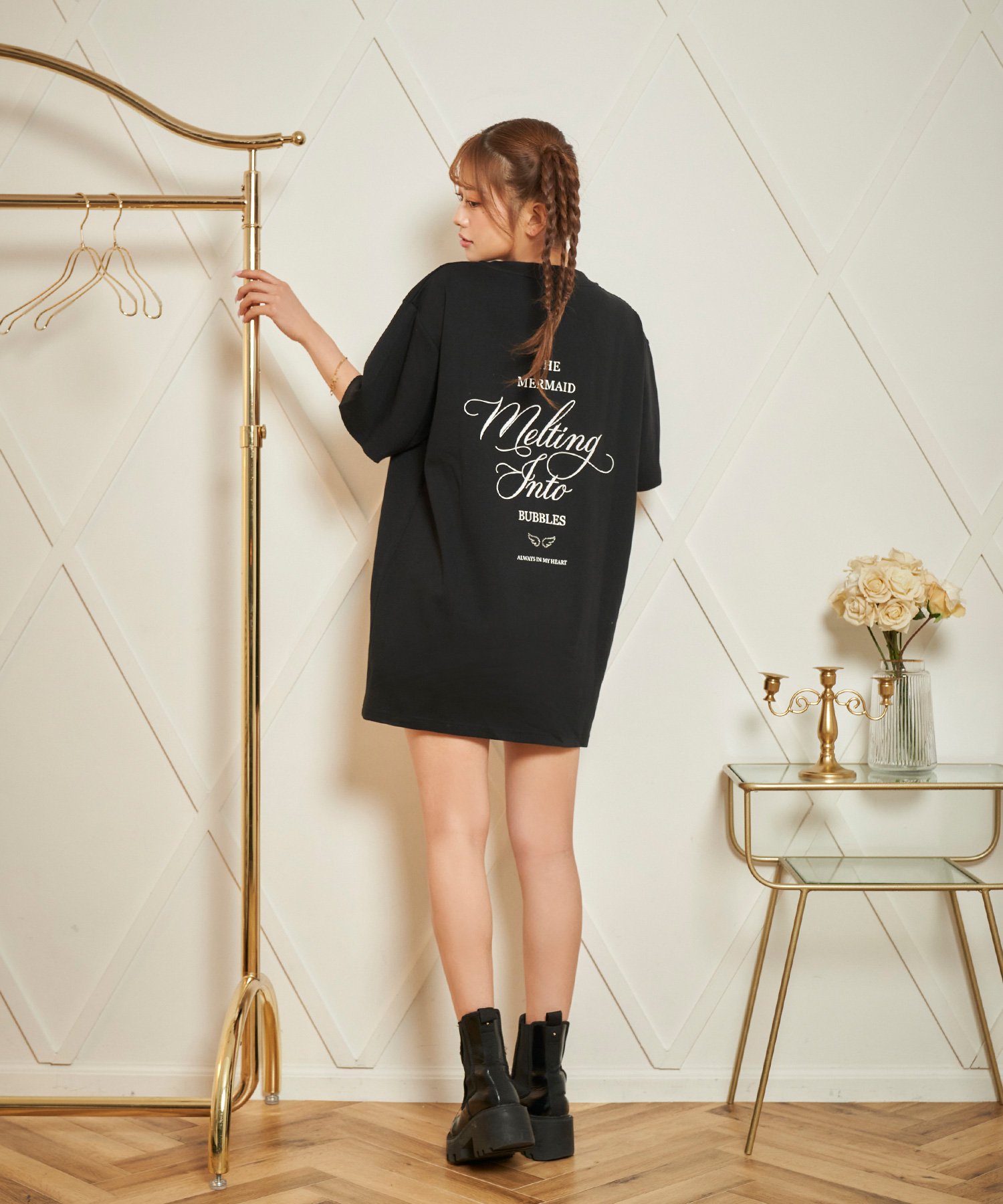 UNISEX BACK LOGO T / BLACK