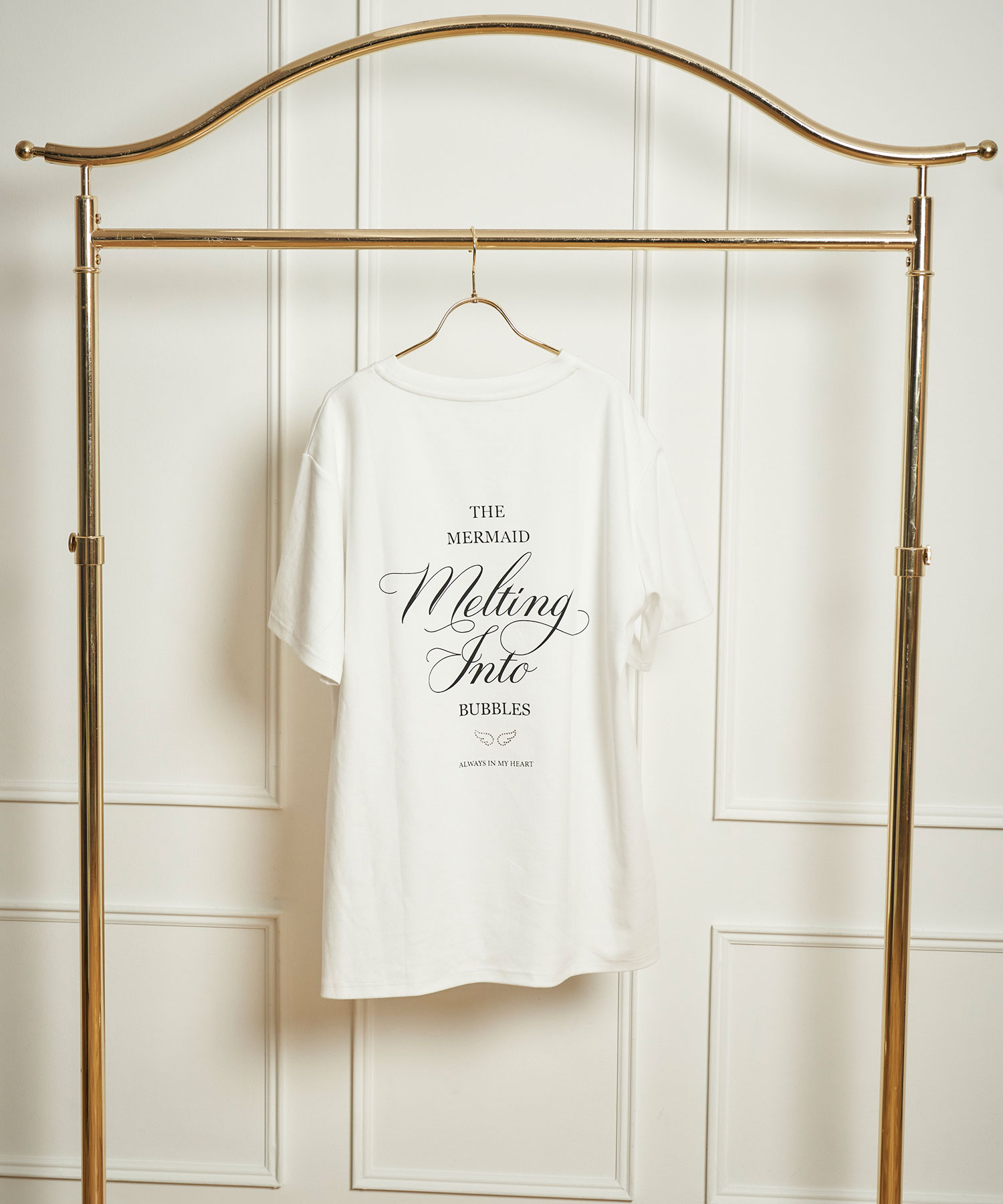 UNISEX BACK LOGO T / WHITE