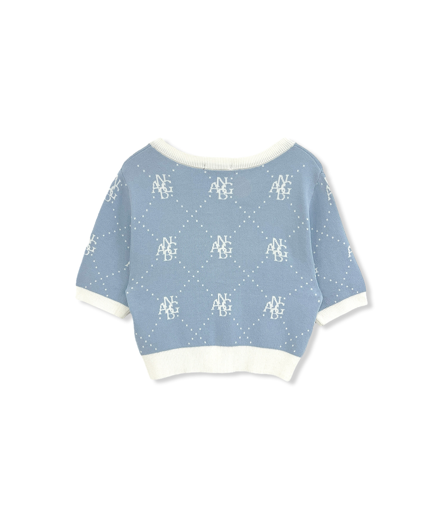 モノグラムミニニットカーデ