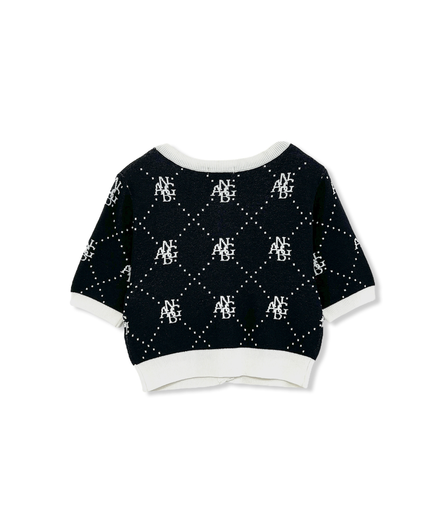 モノグラムミニニットカーデ