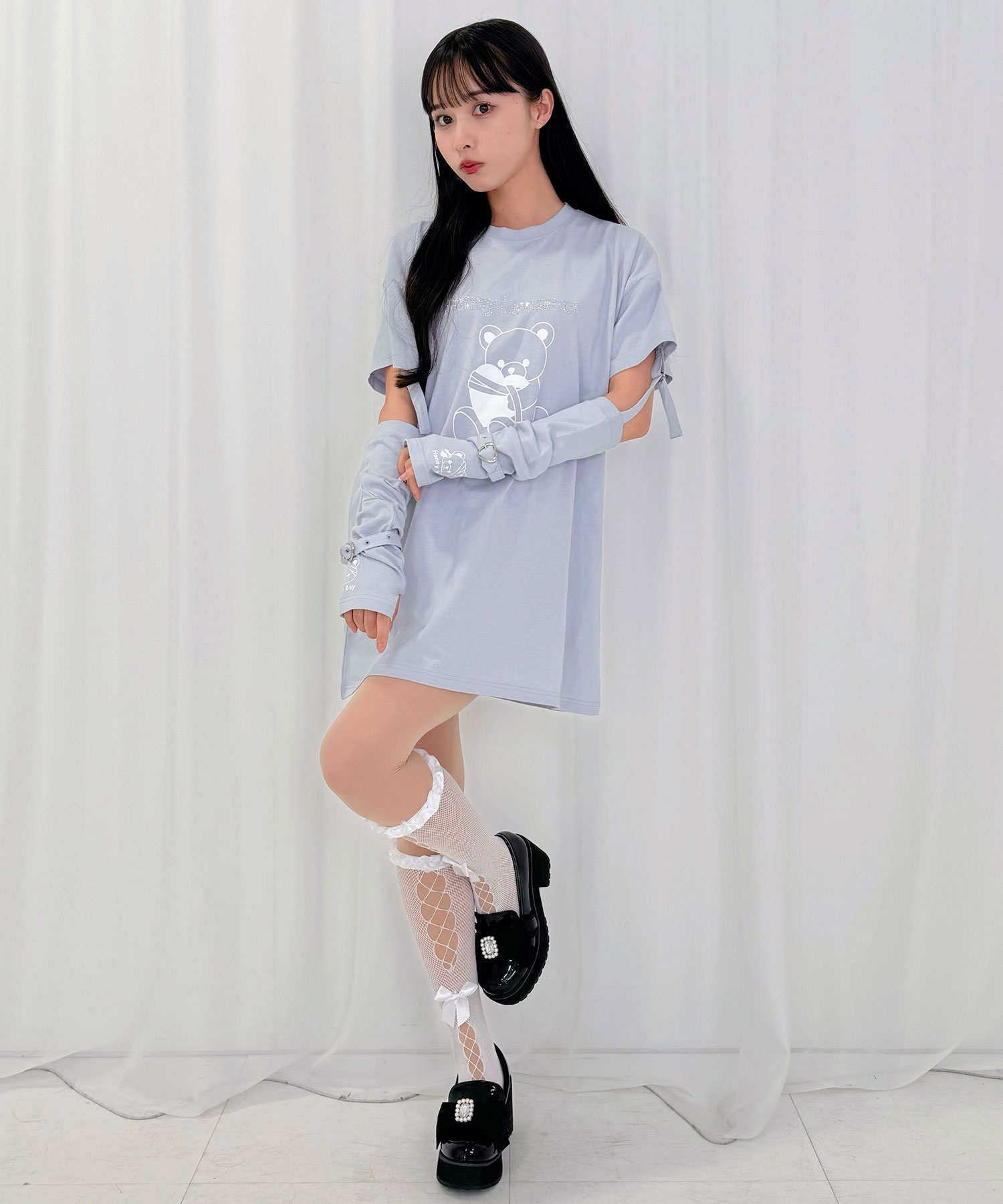 シナモンくんアームカバー付きTシャツ