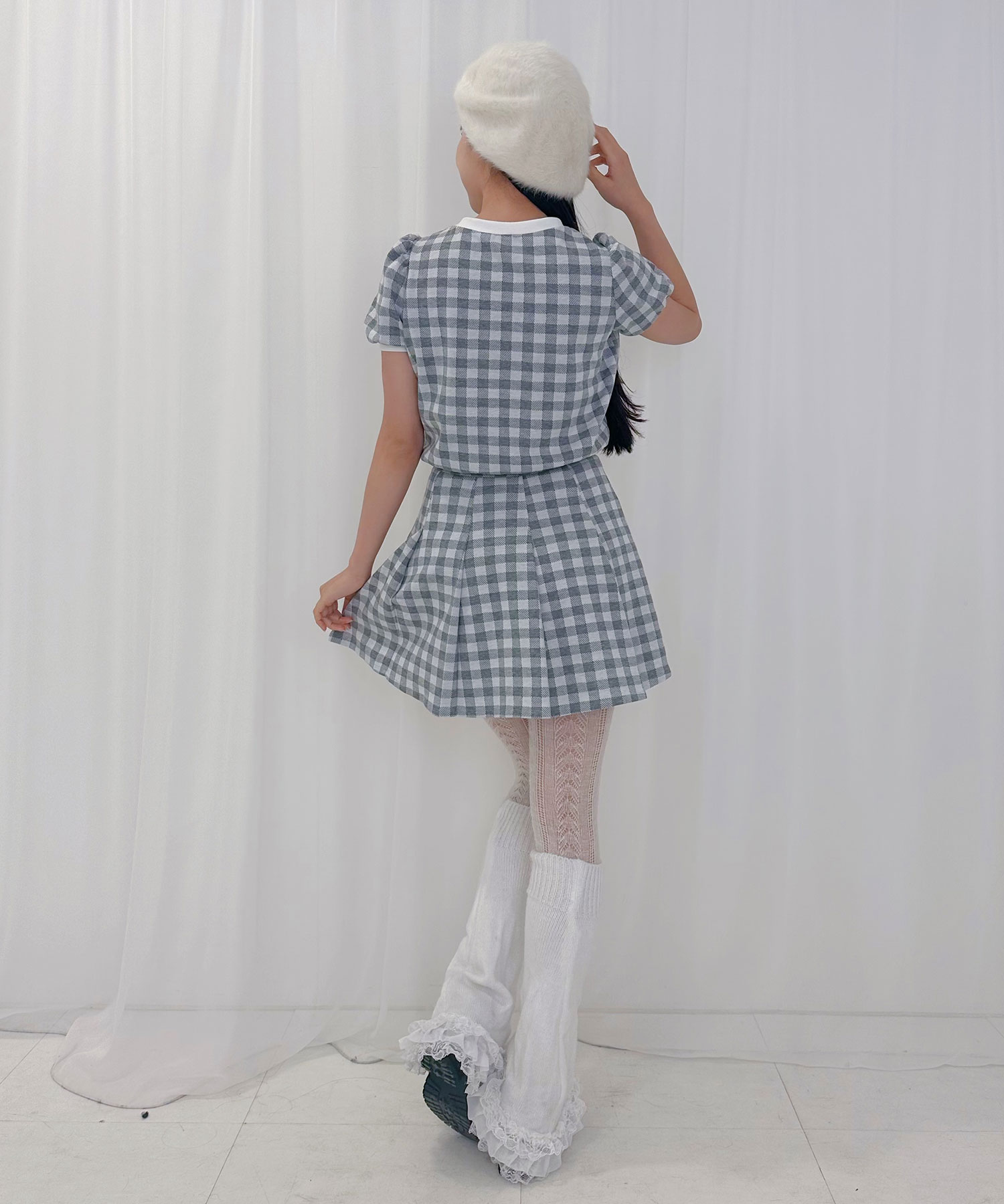 レザレクション　フリルギンガムセットアップ ギンガムカーデセットアップ – BUNNY APARTMENT