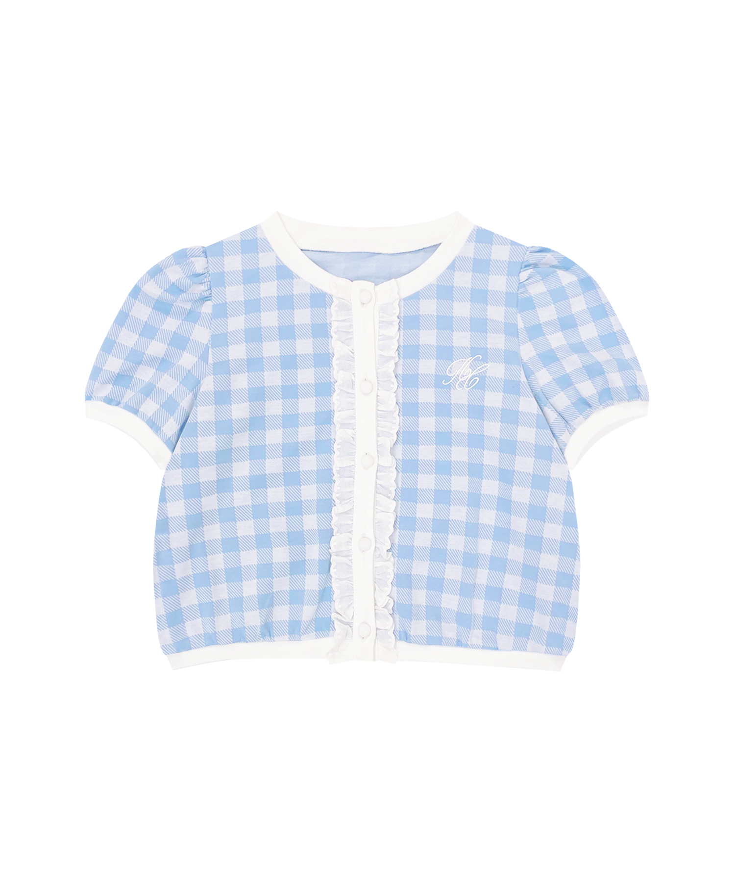 ギンガムカーデセットアップ