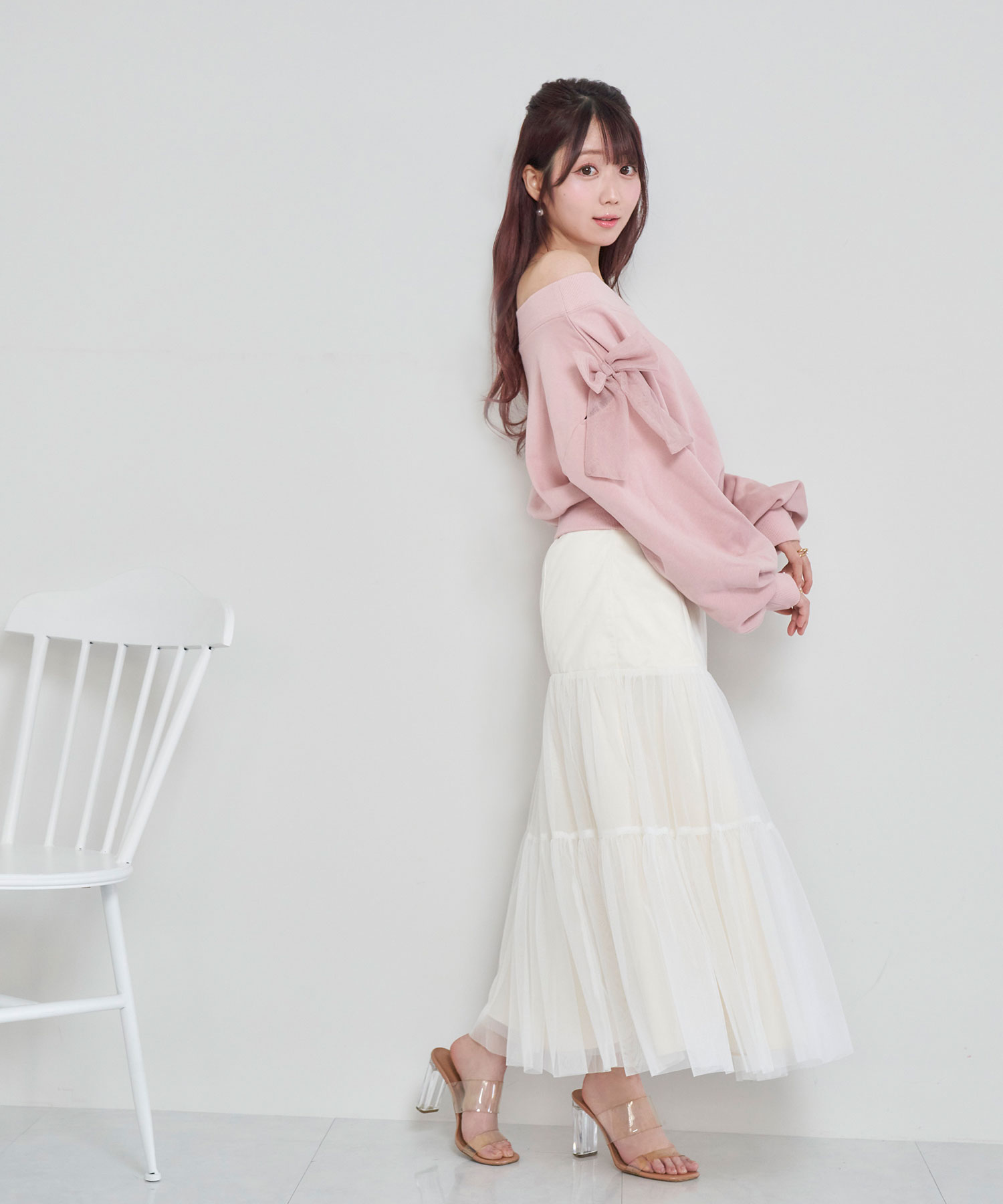 Rosé Muse off shoulder sweat top 【期間限定送料無料】 - トップス