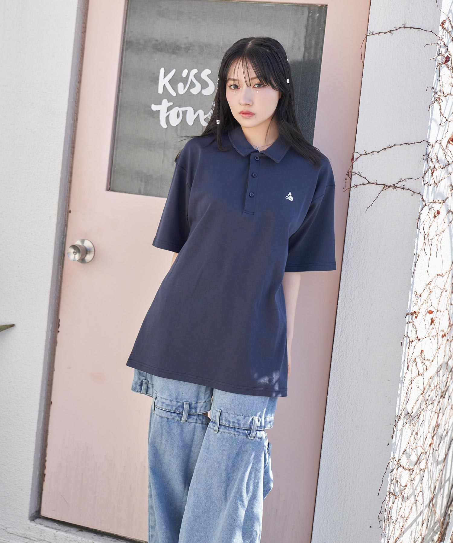 25SS 新作】MEN クラシックピケポロシャツ チャコール