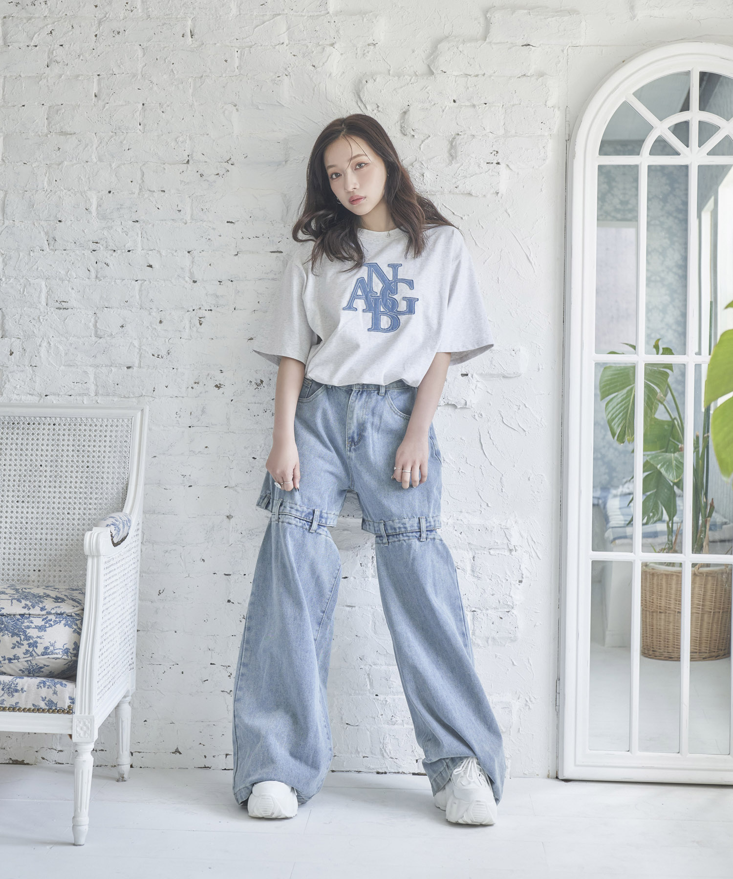 UNISEX デニムパッチTシャツ – BUNNY APARTMENT
