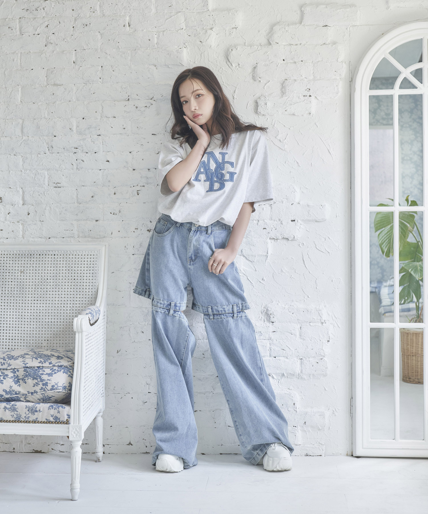 UNISEX デニムパッチTシャツ – BUNNY APARTMENT