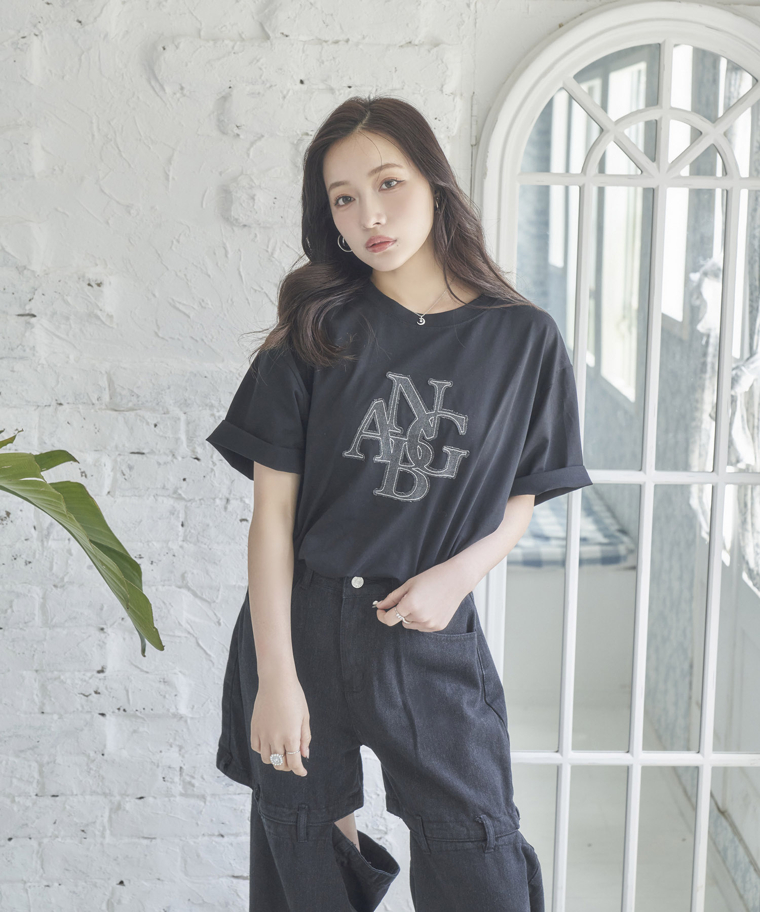 UNISEX デニムパッチTシャツ – BUNNY APARTMENT UNISEX デニムパッチTシャツ – BUNNY APARTMENT