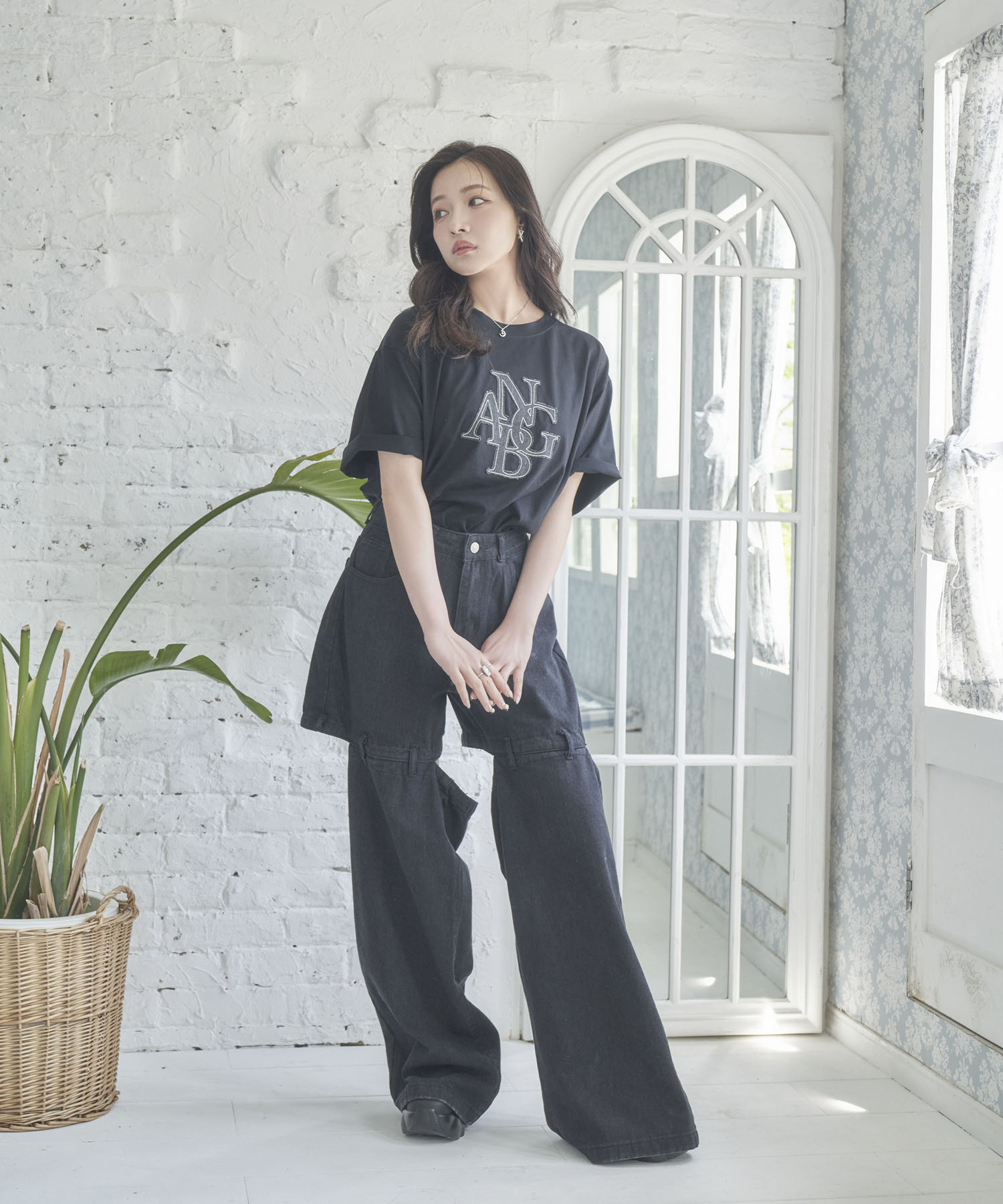 DISH// Tシャツ UNISEX デニムパッチTシャツ – BUNNY APARTMENT