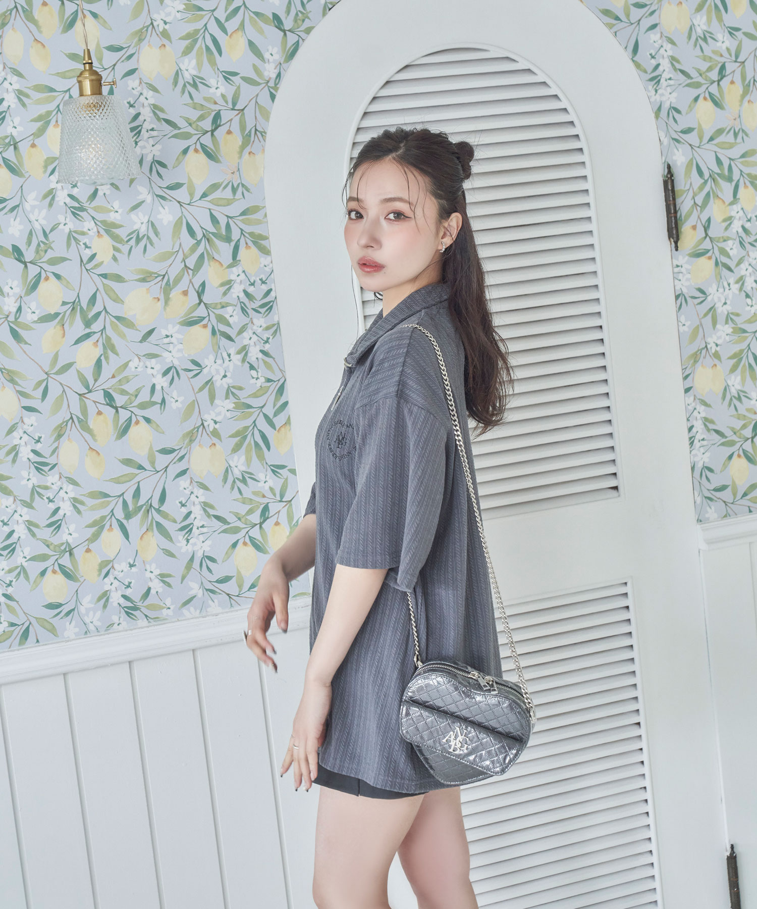 UNISEX フルジップケーブルトップス