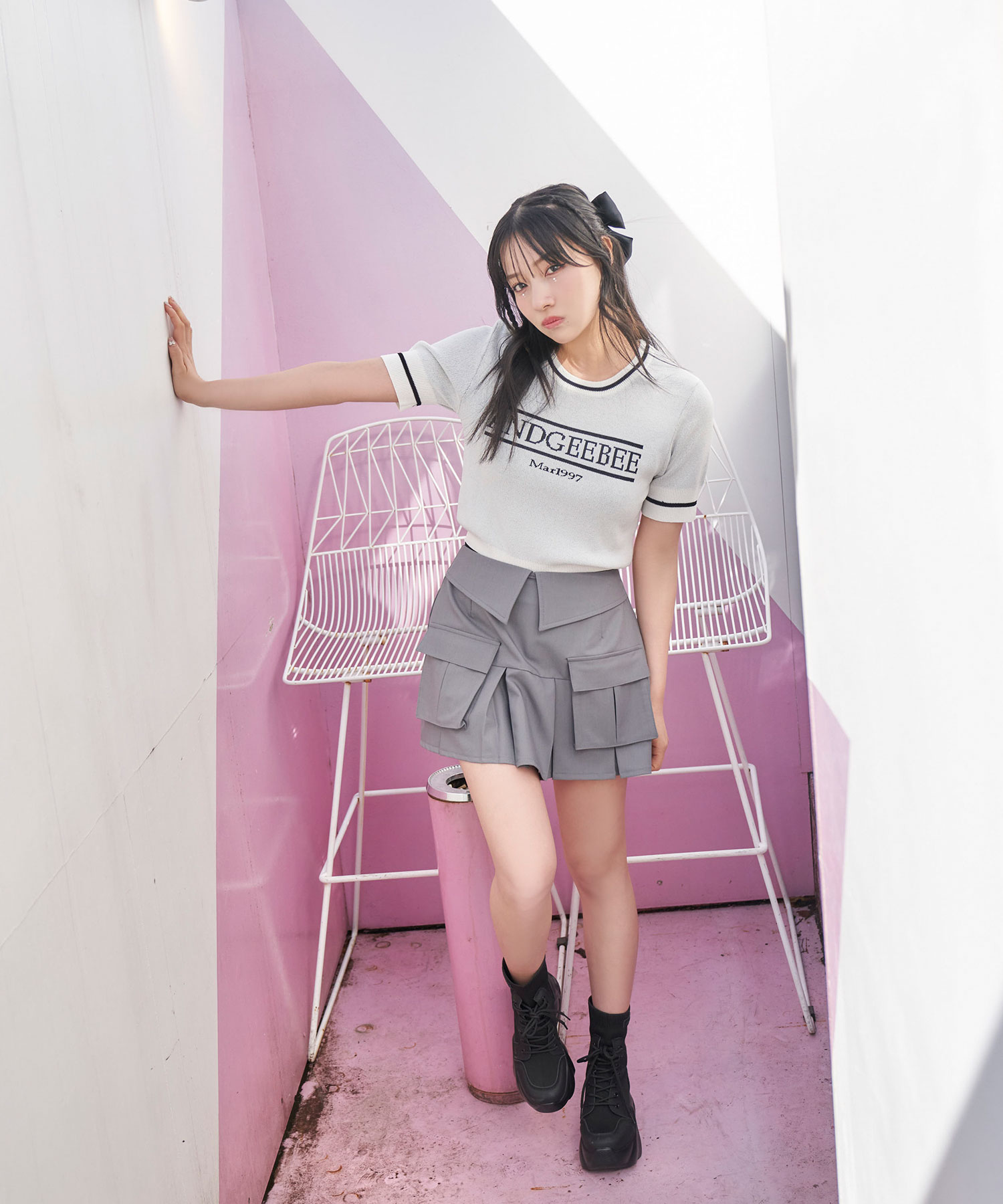 可愛いarchivio のトップス❣️ オフショルカットTOPS(M GRAY): トップス｜PMbox P&M