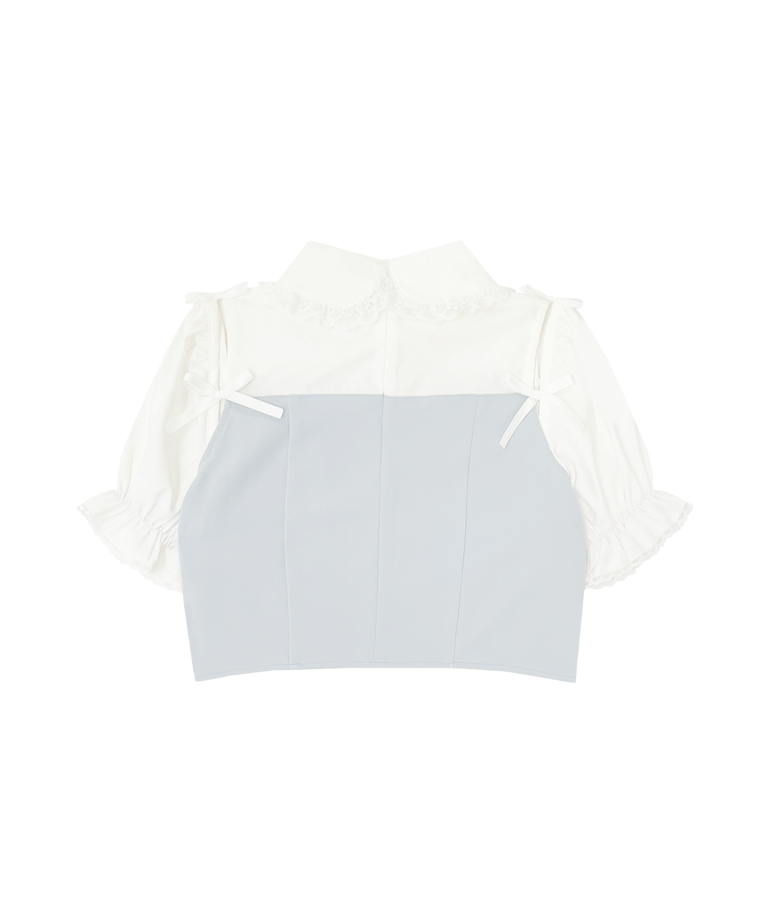 肩あきリボンセットアップ