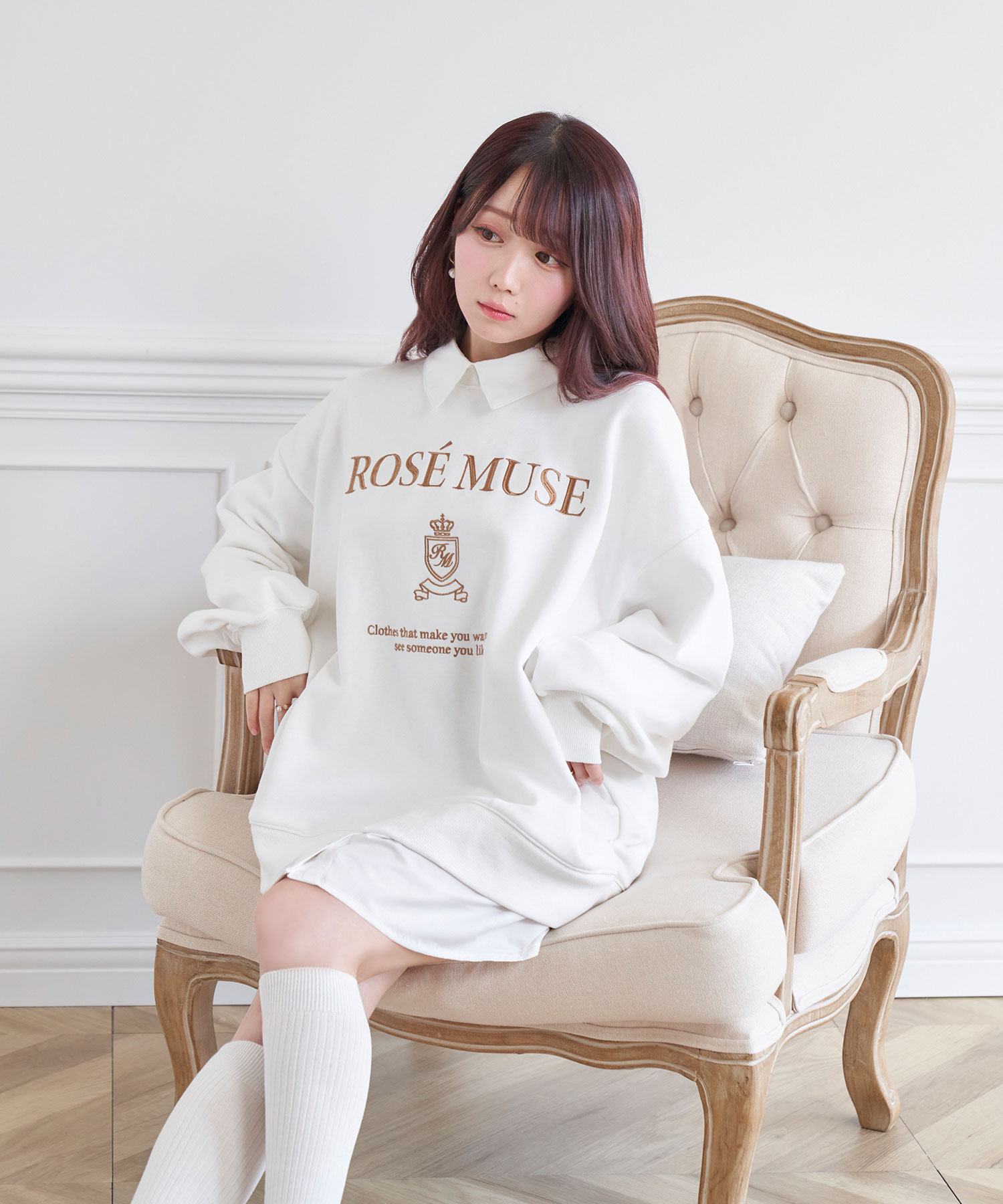 logo layered shirt sweat o/p – BUNNY APARTMENT