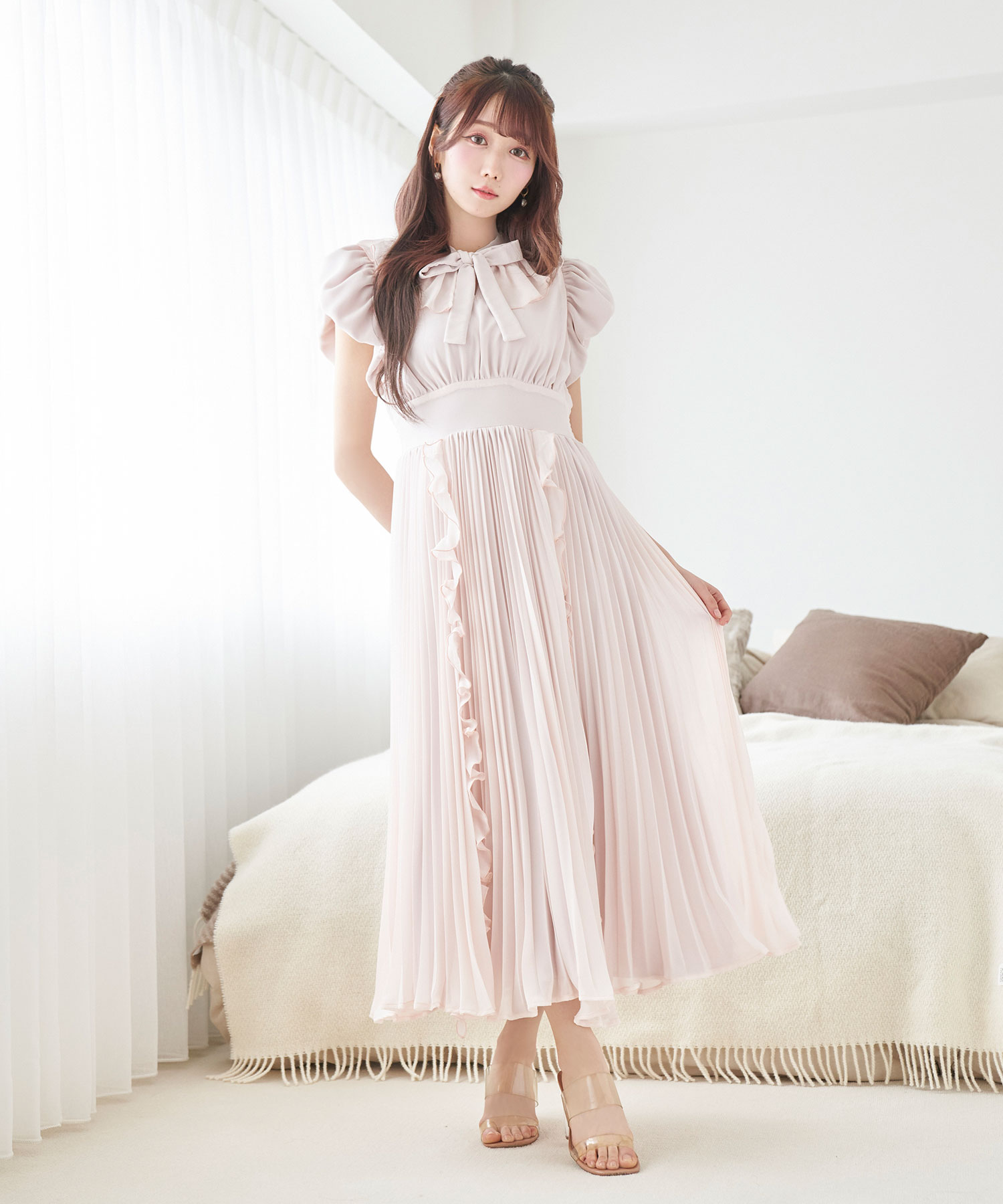 chiffon pleated dress – BUNNY APARTMENT