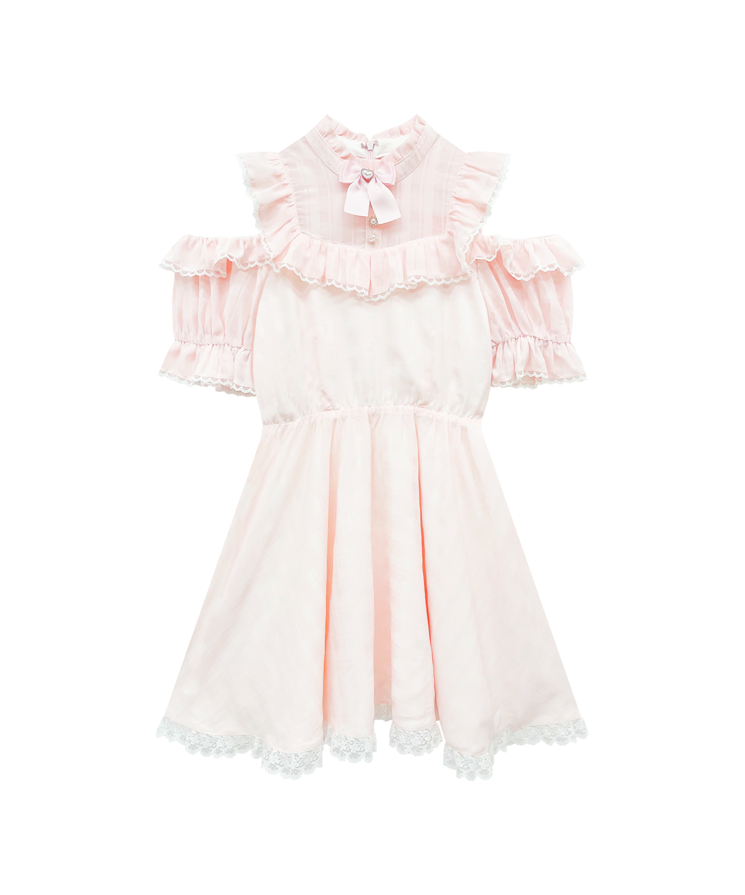 肩あきフレアワンピース