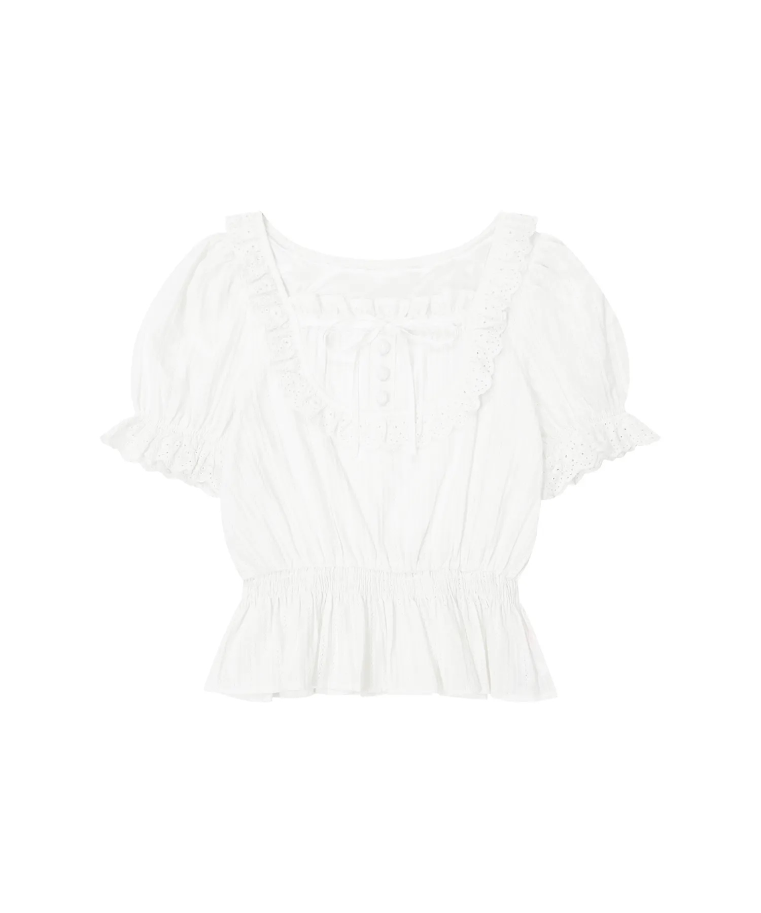 コットンペプラムトップス