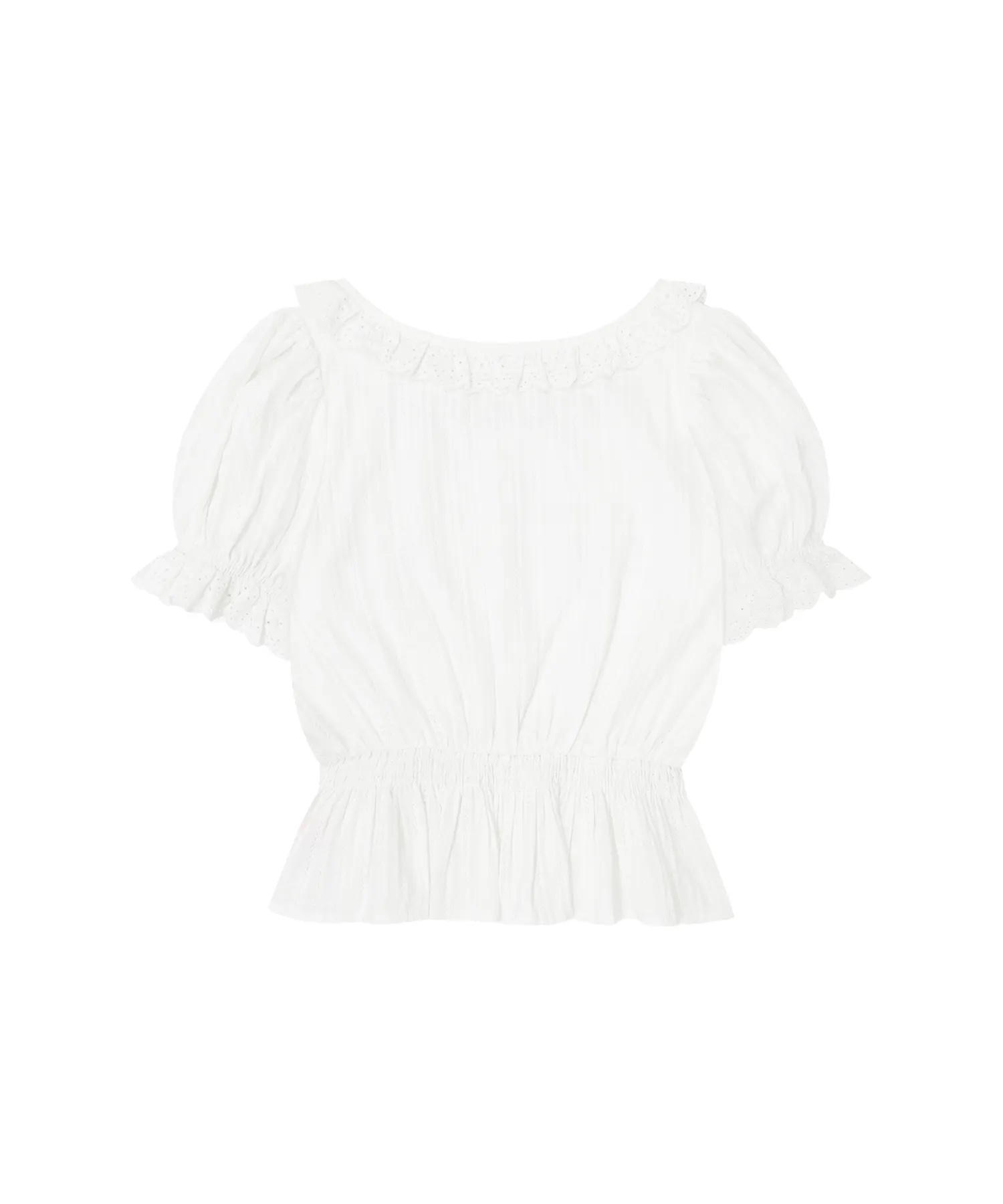 コットンペプラムトップス