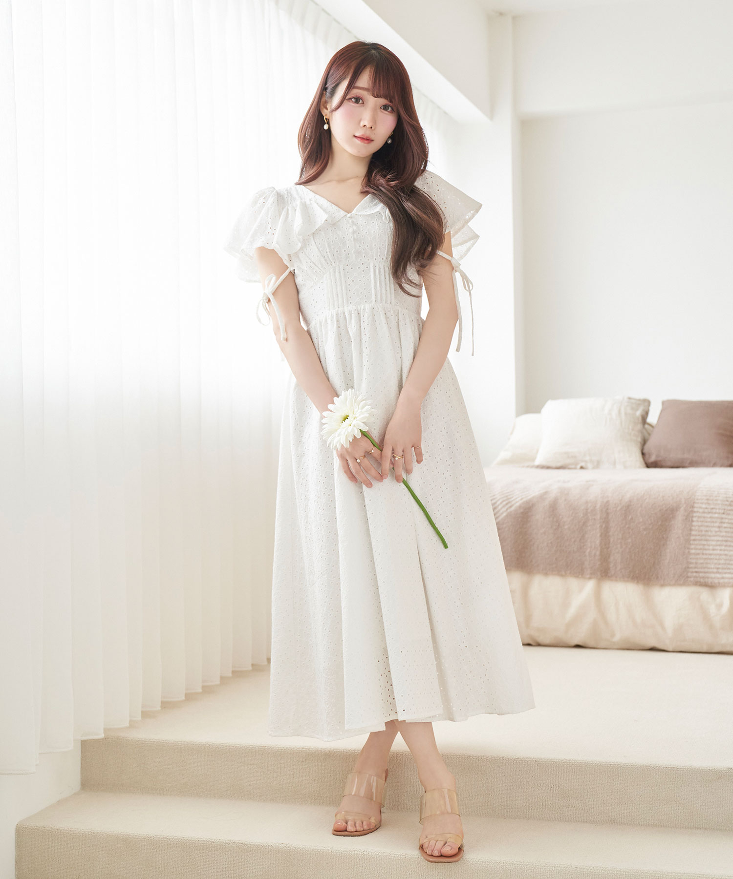 cotton lace flare dress – BUNNY APARTMENT