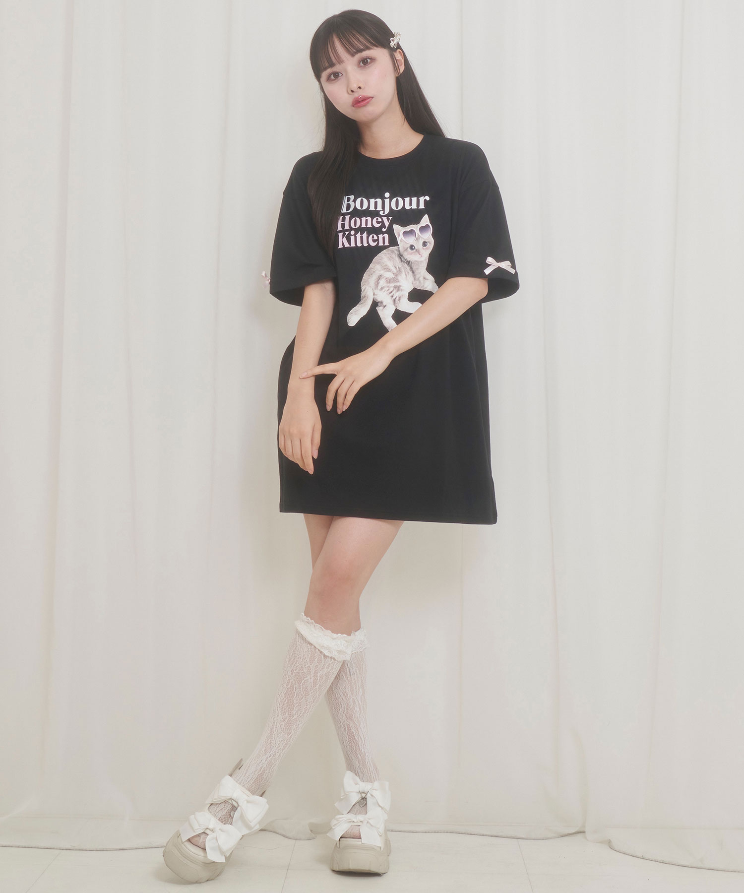 Heart glasses Kitten Tシャツ – BUNNY APARTMENT