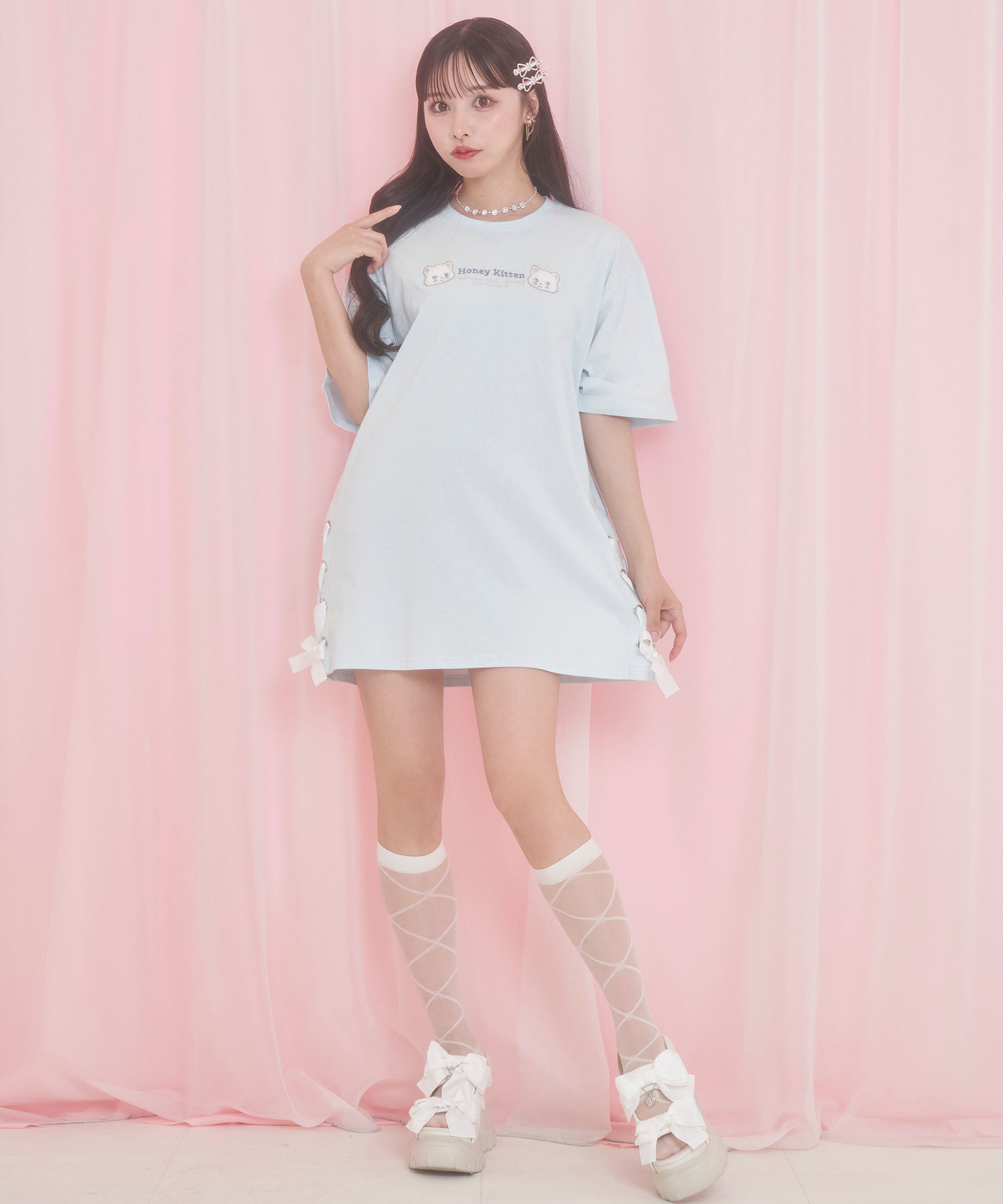 HoneyKittenレースアップTシャツ – BUNNY APARTMENT