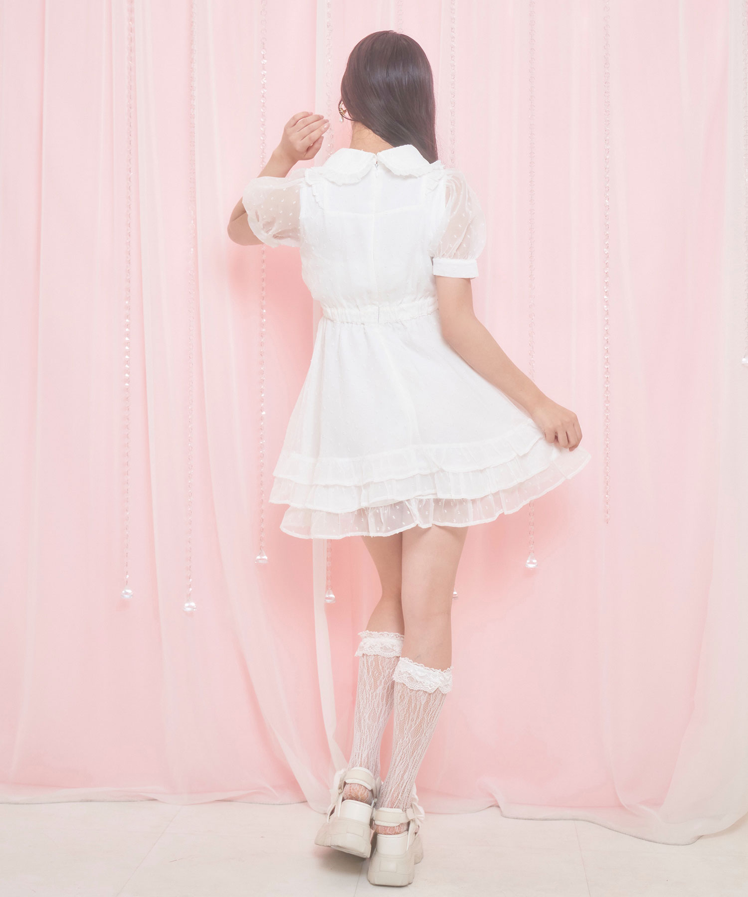 3段フリルシフォンワンピース – BUNNY APARTMENT