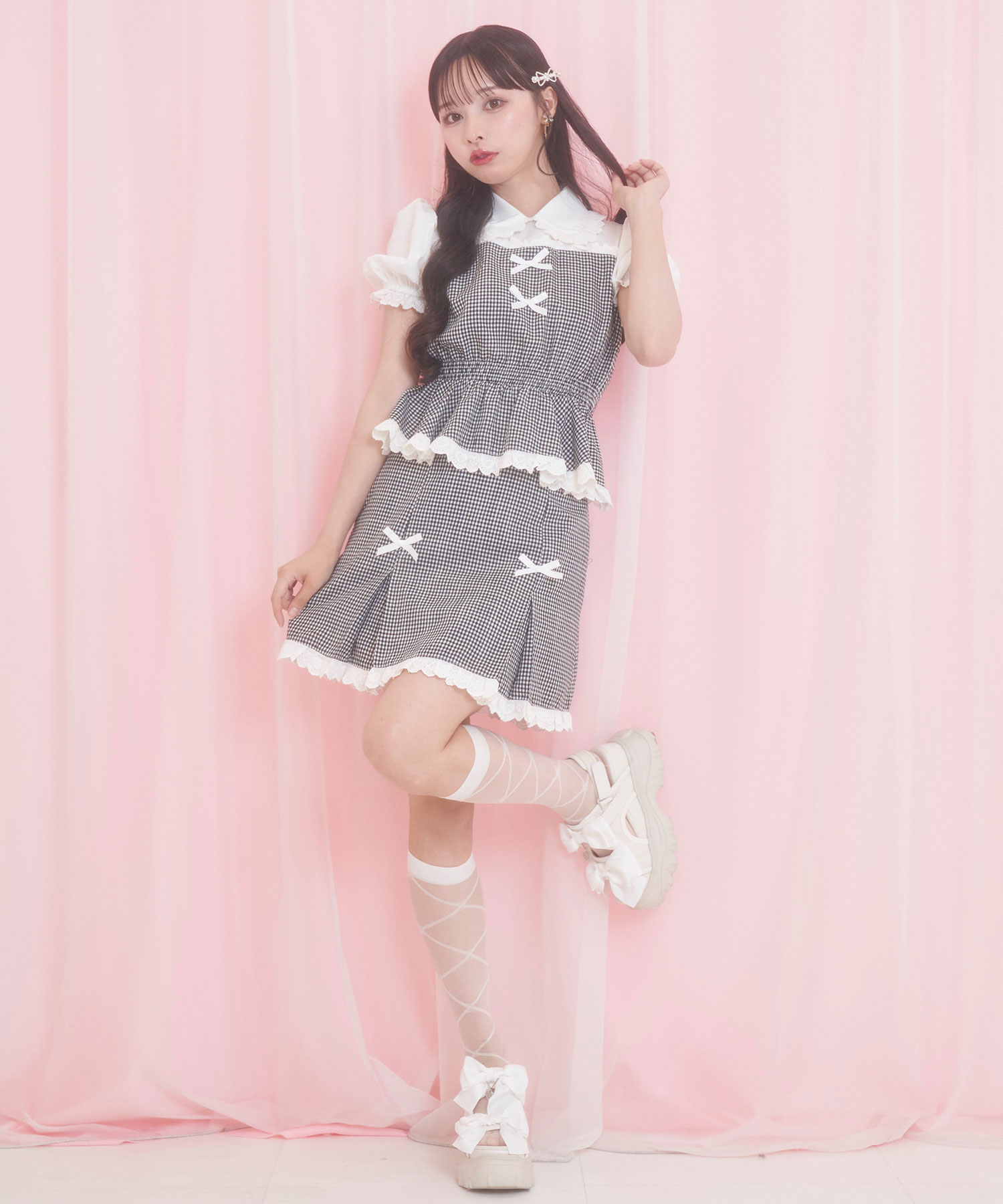 コットンレース配色セットアップ